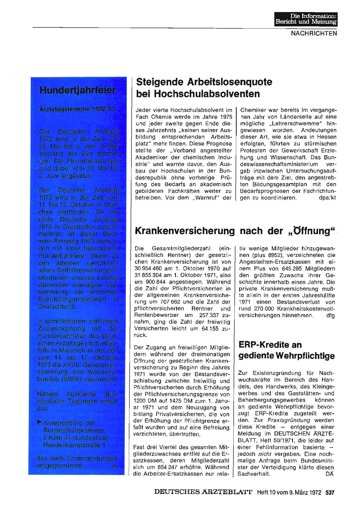 Vorschauseite 1: Krankenversicherung nach der "Öffnung"