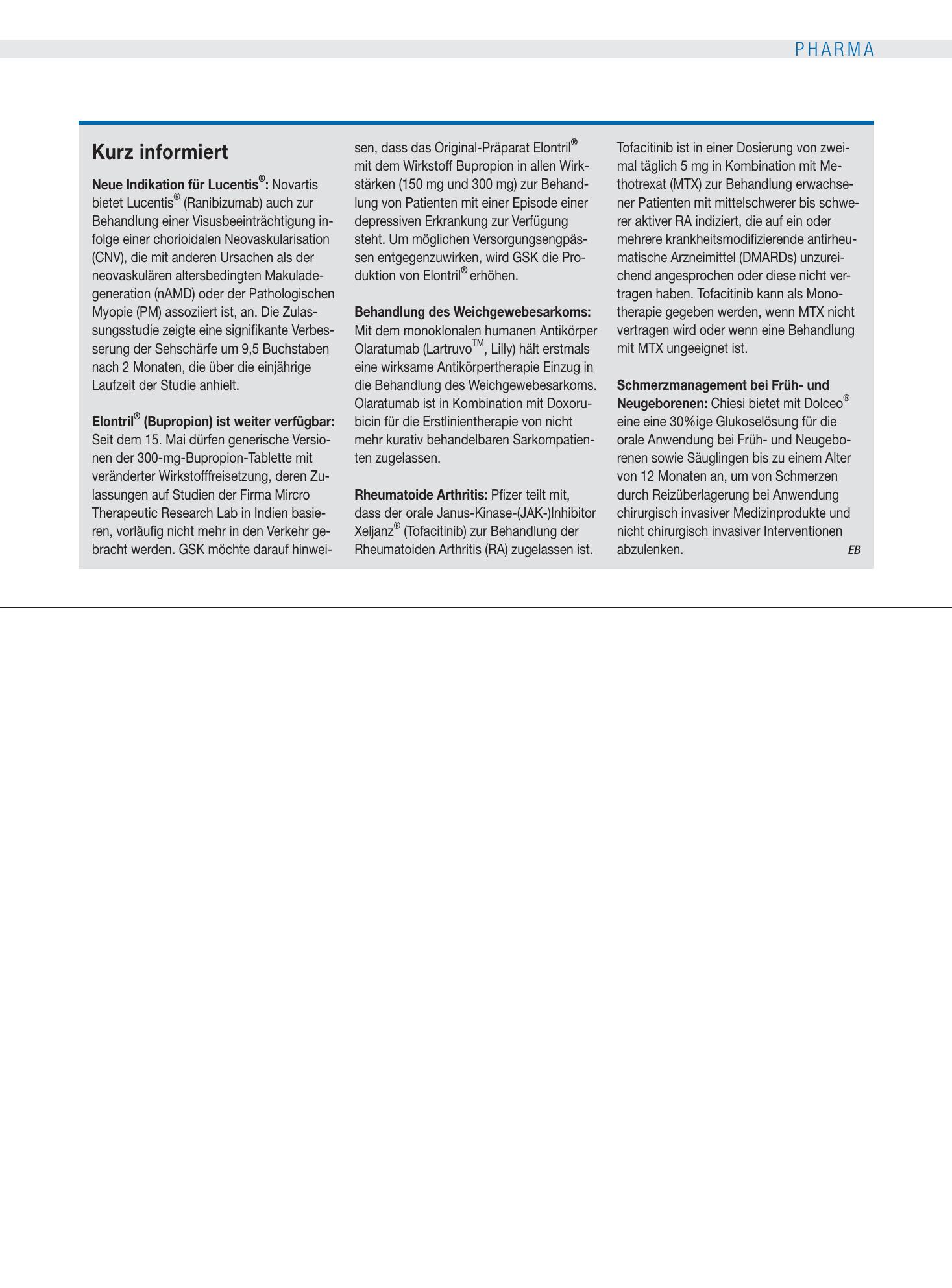 Vorschauseite 1: Kurz informiert – Deutsches Ärzteblatt