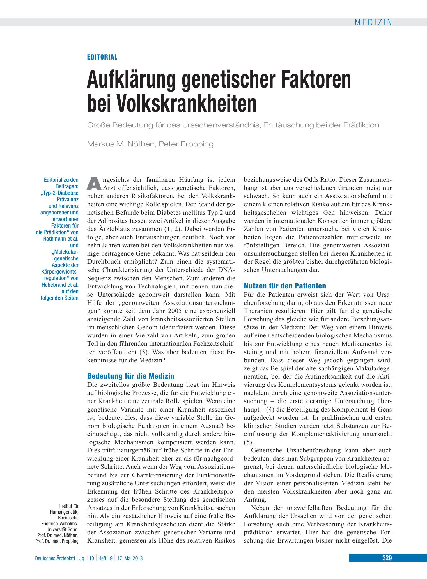 Vorschauseite 1: Typ-2-Diabetes – Deutsches Ärzteblatt