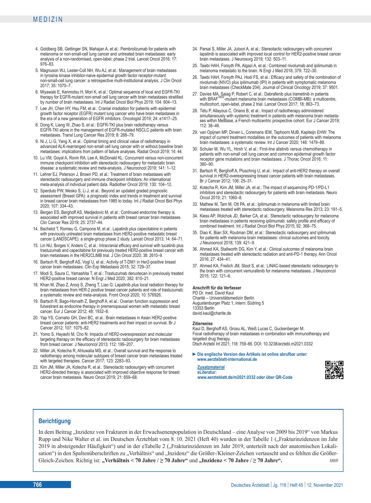 Vorschauseite 1: Berichtigung – Deutsches Ärzteblatt