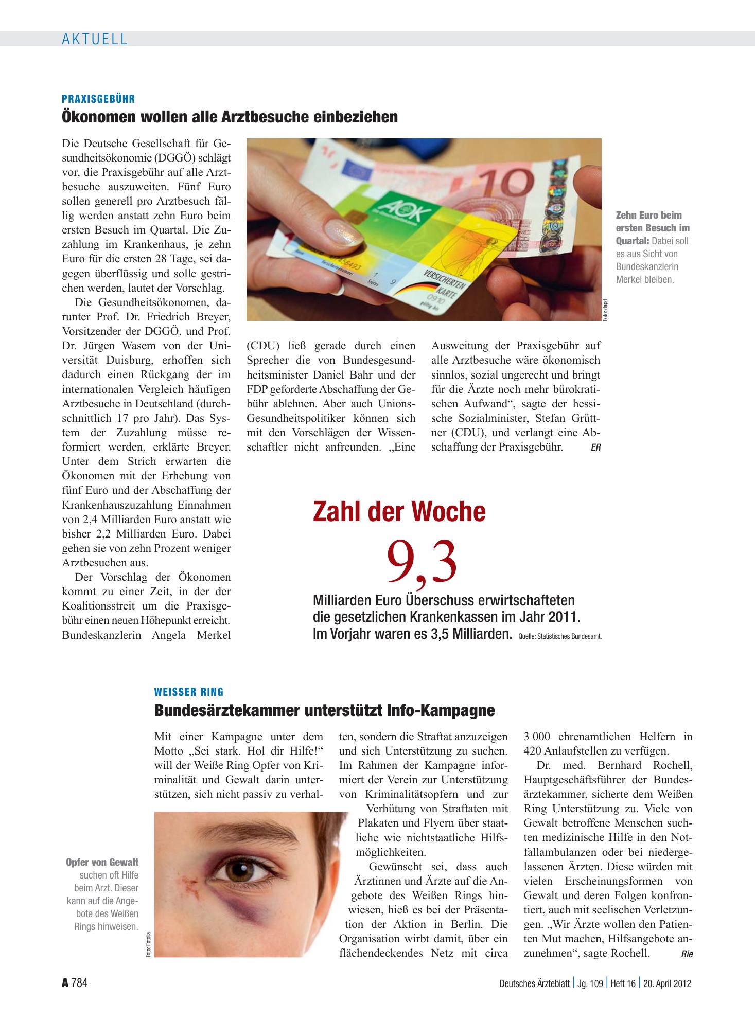 Vorschauseite 1: Zahl der Woche 9,3 – Deutsches Ärzteblatt