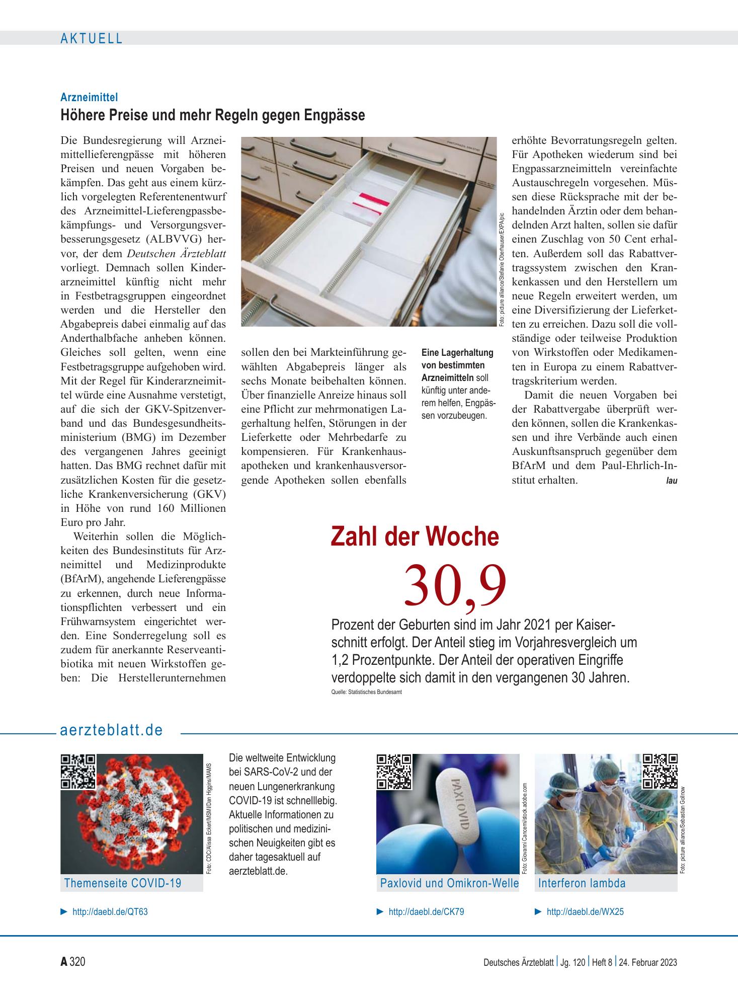 Vorschauseite 1: aerzteblatt.de – Deutsches Ärzteblatt