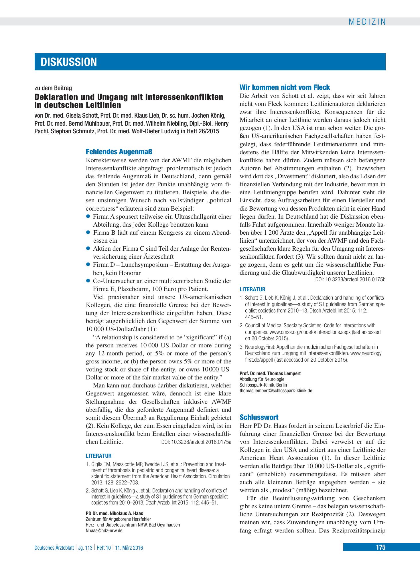 Vorschauseite 1: Schlusswort – Deutsches Ärzteblatt