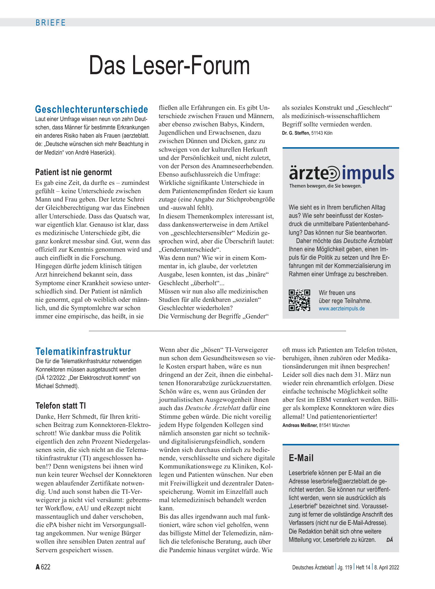 Vorschauseite 1: www.aerzteimpuls.de – Deutsches Ärzteblatt