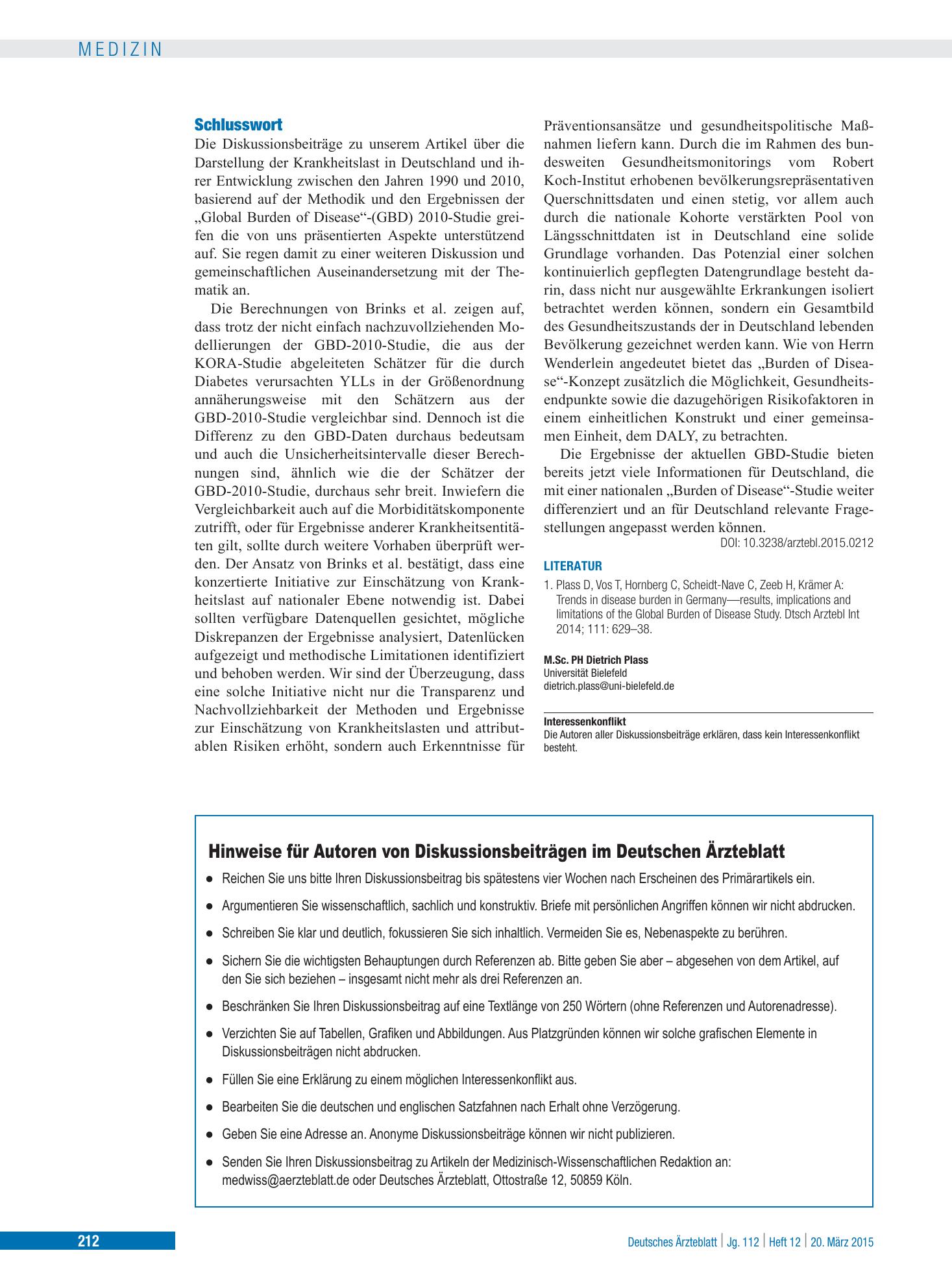 Vorschauseite 1: Schlusswort – Deutsches Ärzteblatt