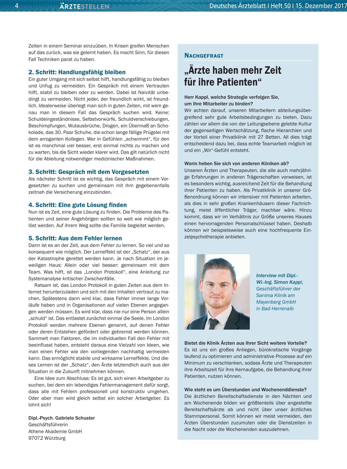 Vorschauseite 1: „Ärzte haben mehr Zeit für ihre Patienten“ – Deutsches Ärzteblatt