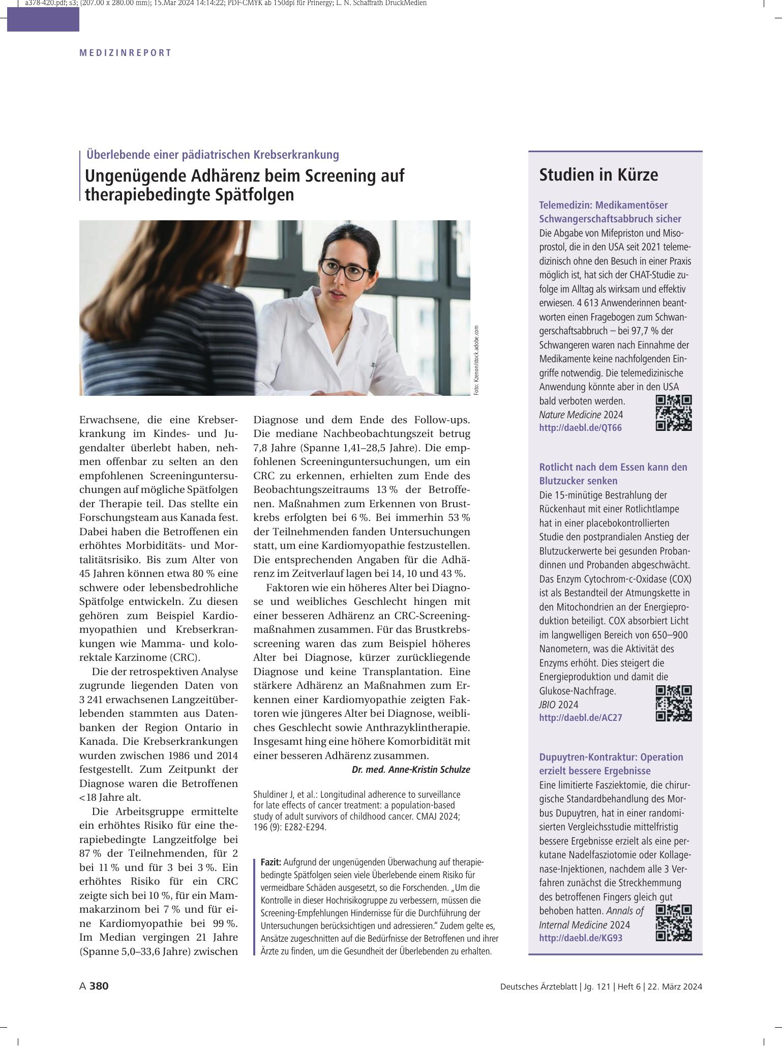 Vorschauseite 1: Studien in Kürze – Deutsches Ärzteblatt