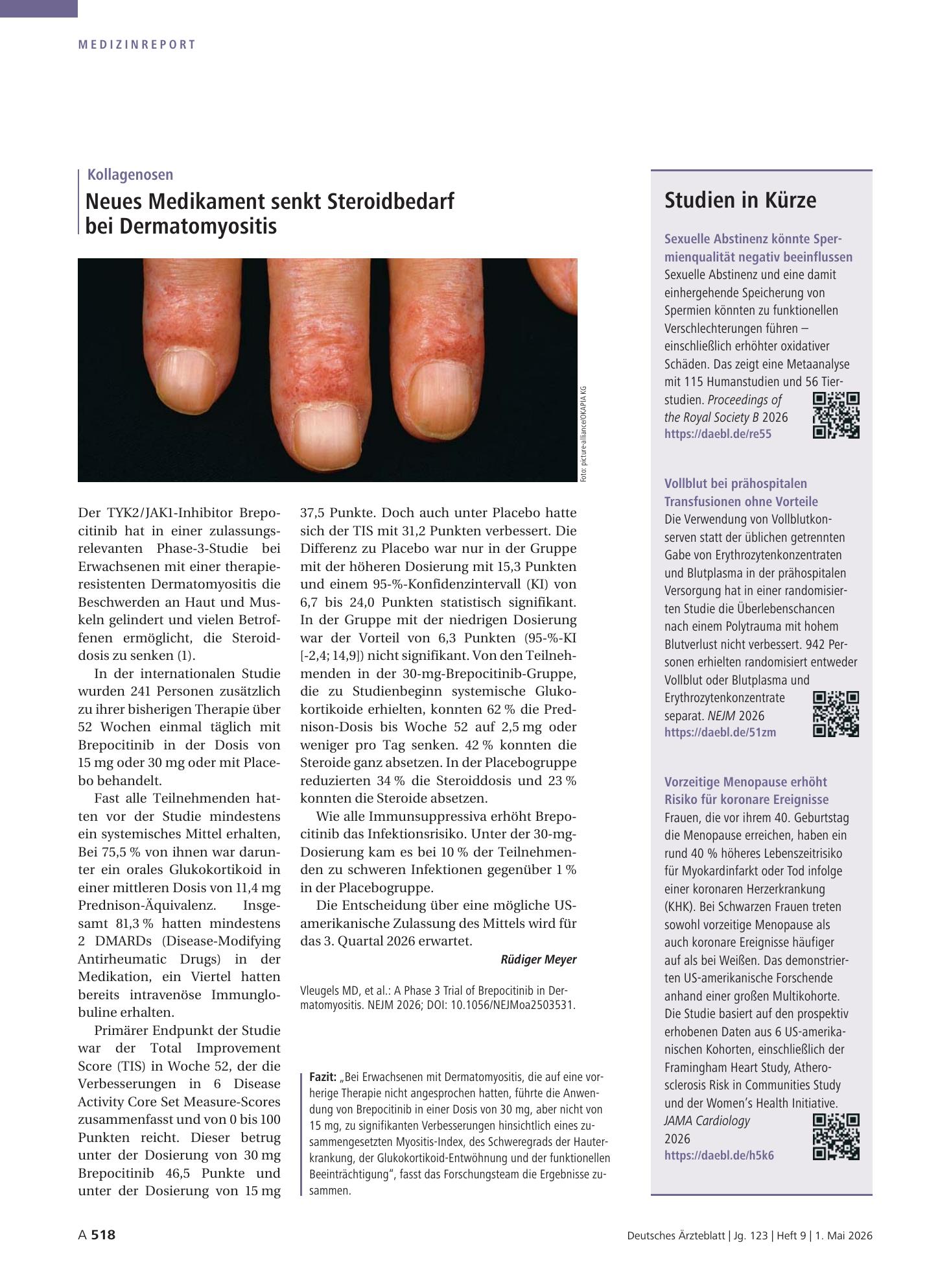 Vorschauseite 1: Studien in Kürze – Deutsches Ärzteblatt