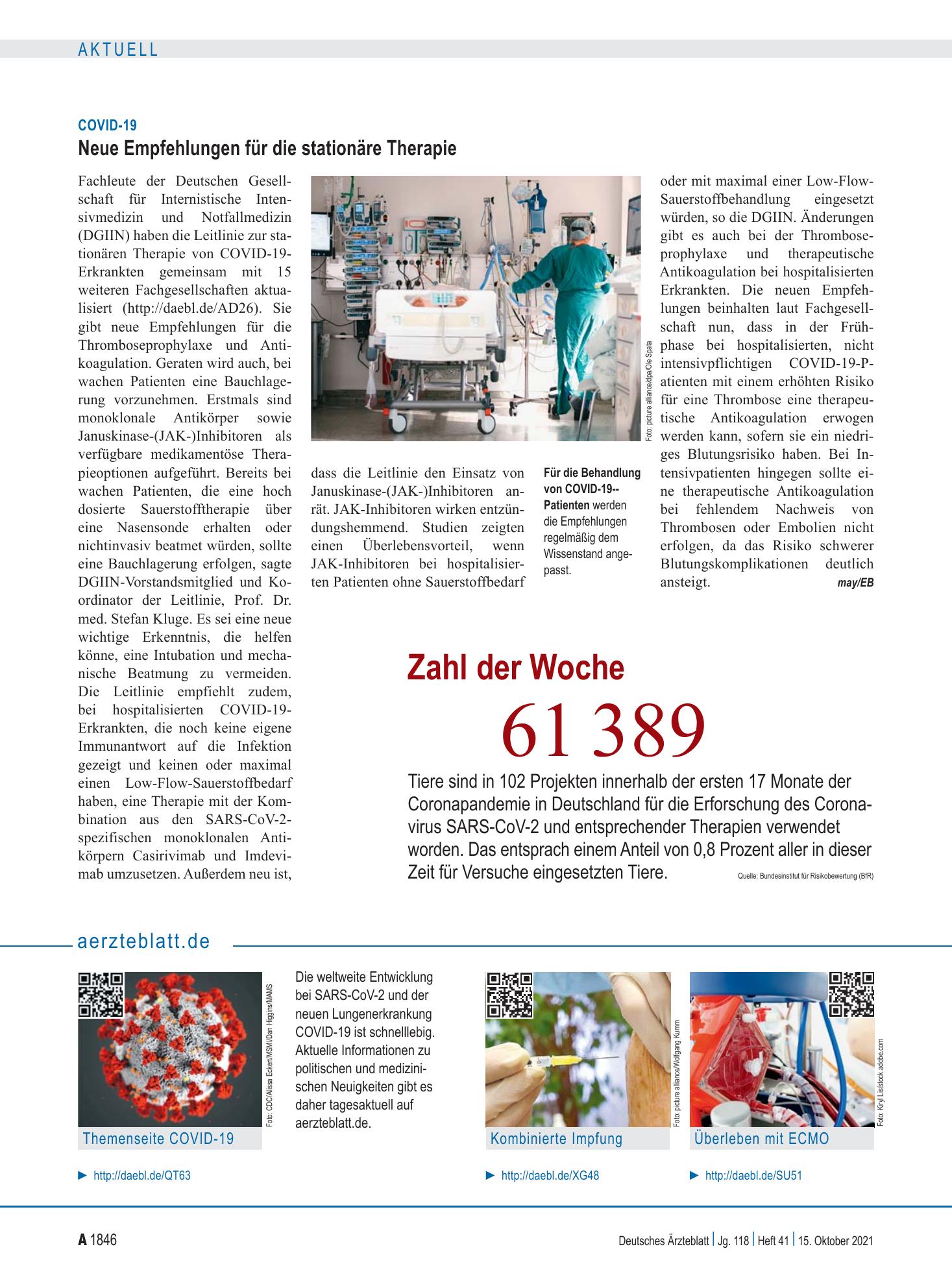 Vorschauseite 1: aerzteblatt.de – Deutsches Ärzteblatt