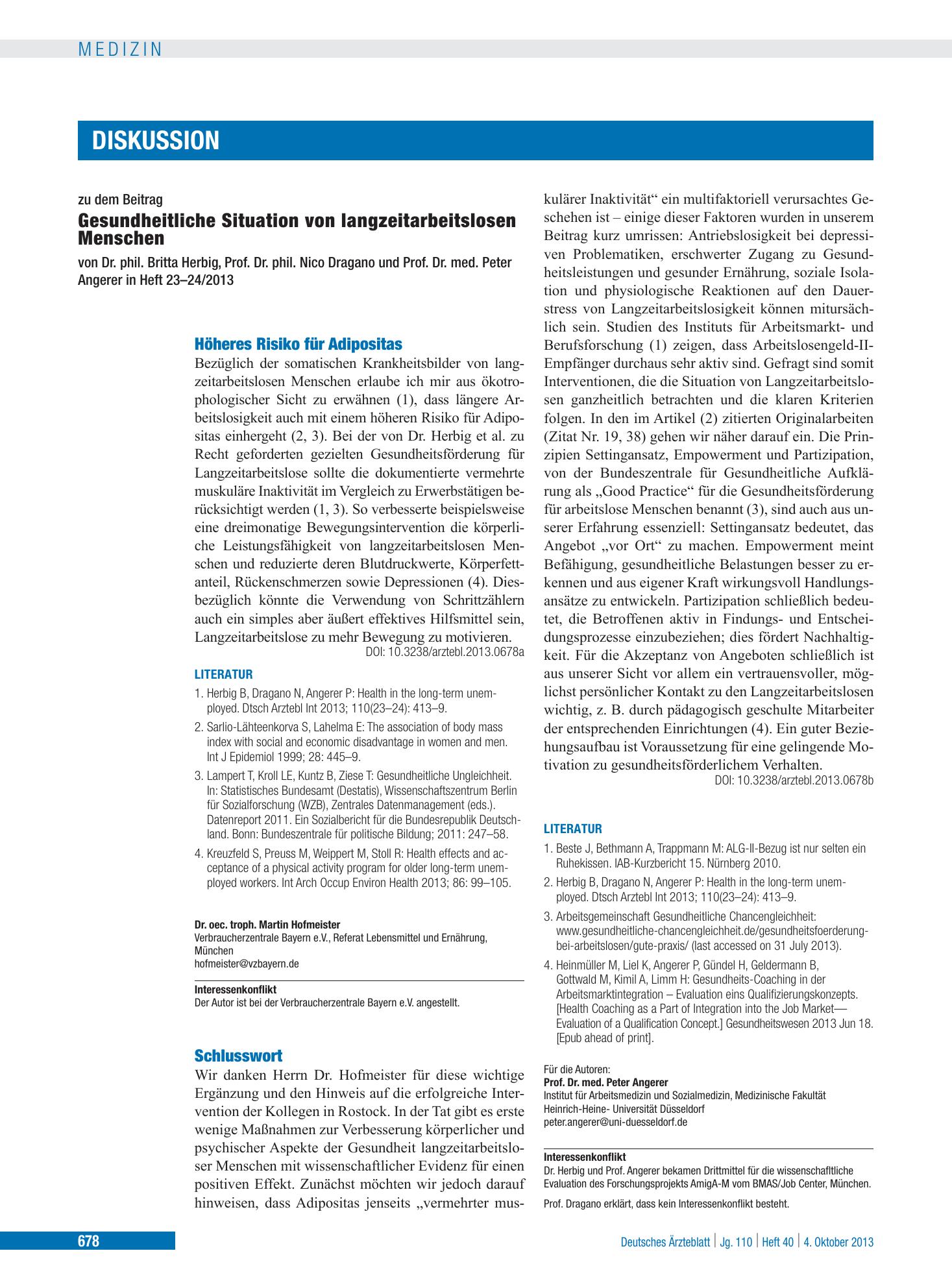 Vorschauseite 1: Schlusswort – Deutsches Ärzteblatt