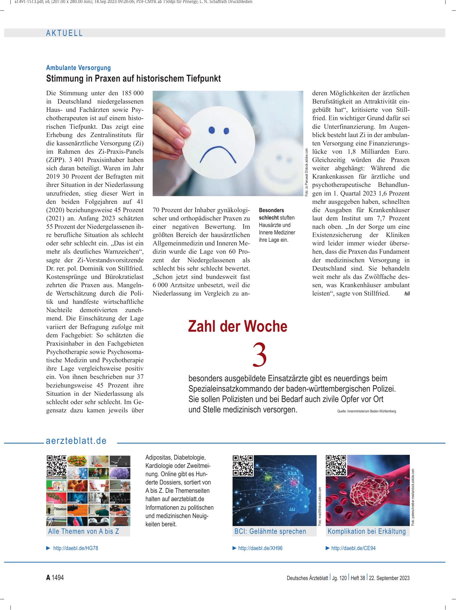 Vorschauseite 1: aerzteblatt.de – Deutsches Ärzteblatt