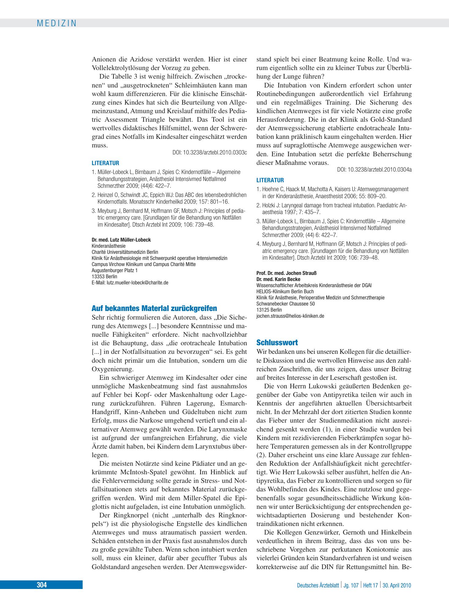 Vorschauseite 1: Schlusswort – Deutsches Ärzteblatt