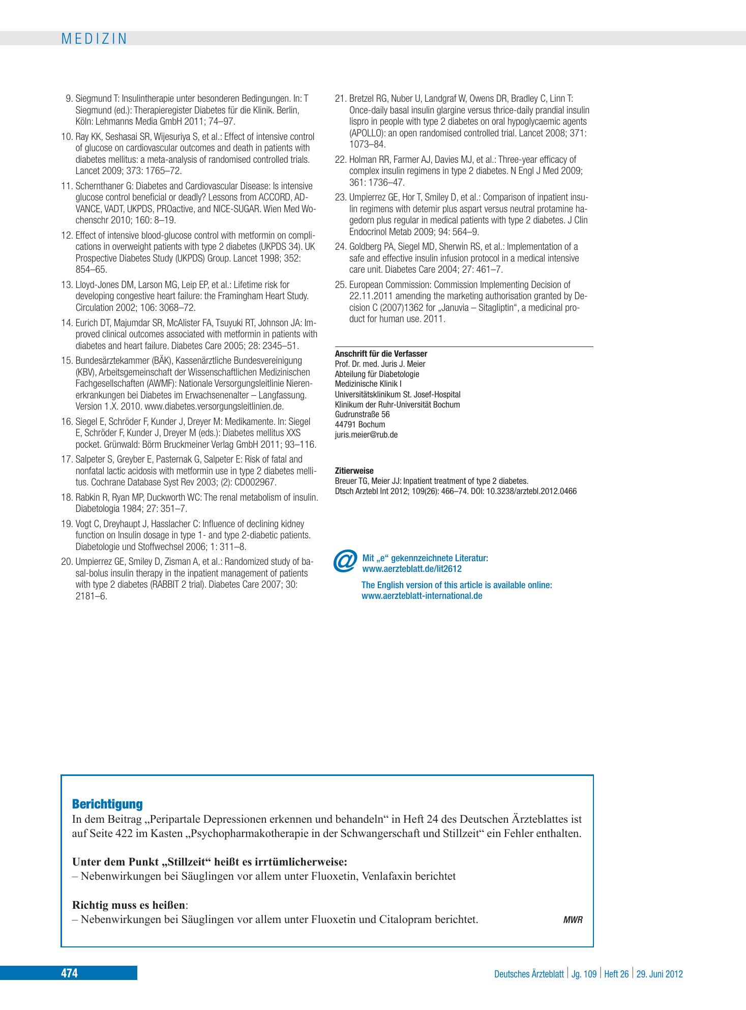 Vorschauseite 1: Berichtigung – Deutsches Ärzteblatt