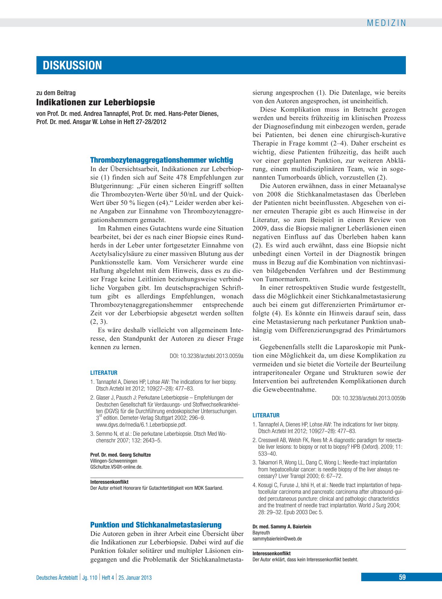 Vorschauseite 1: Thrombozytenaggregationshemmer wichtig – Deutsches Ärzteblatt