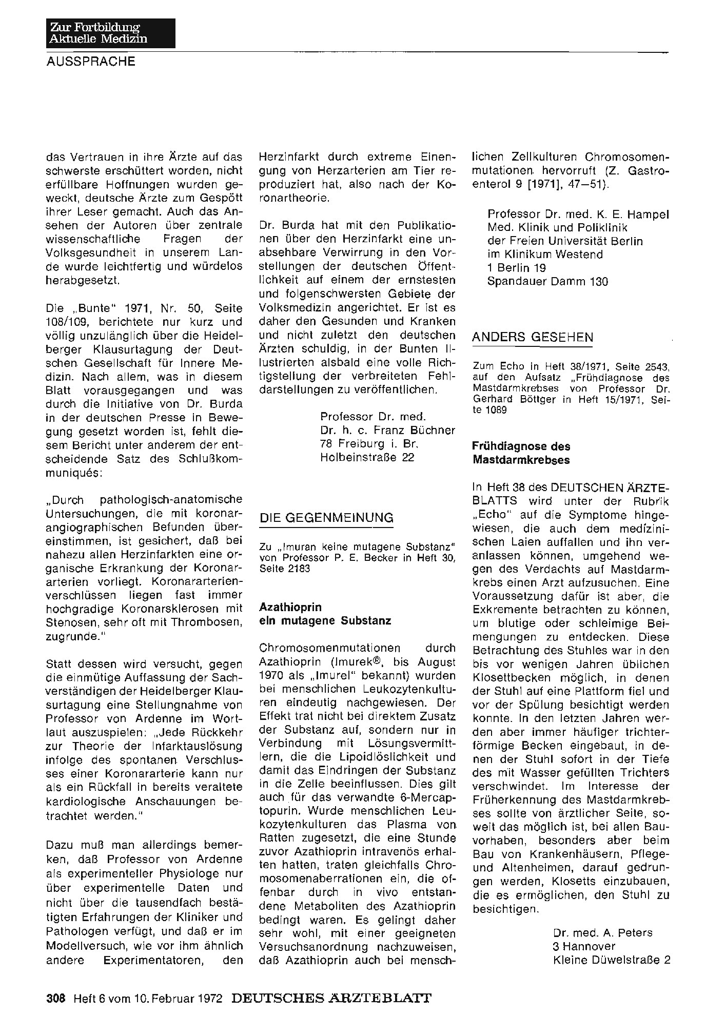 Vorschauseite 1: ANDERS GESEHEN : Frühdiagnose des Mastdarmkrebses
