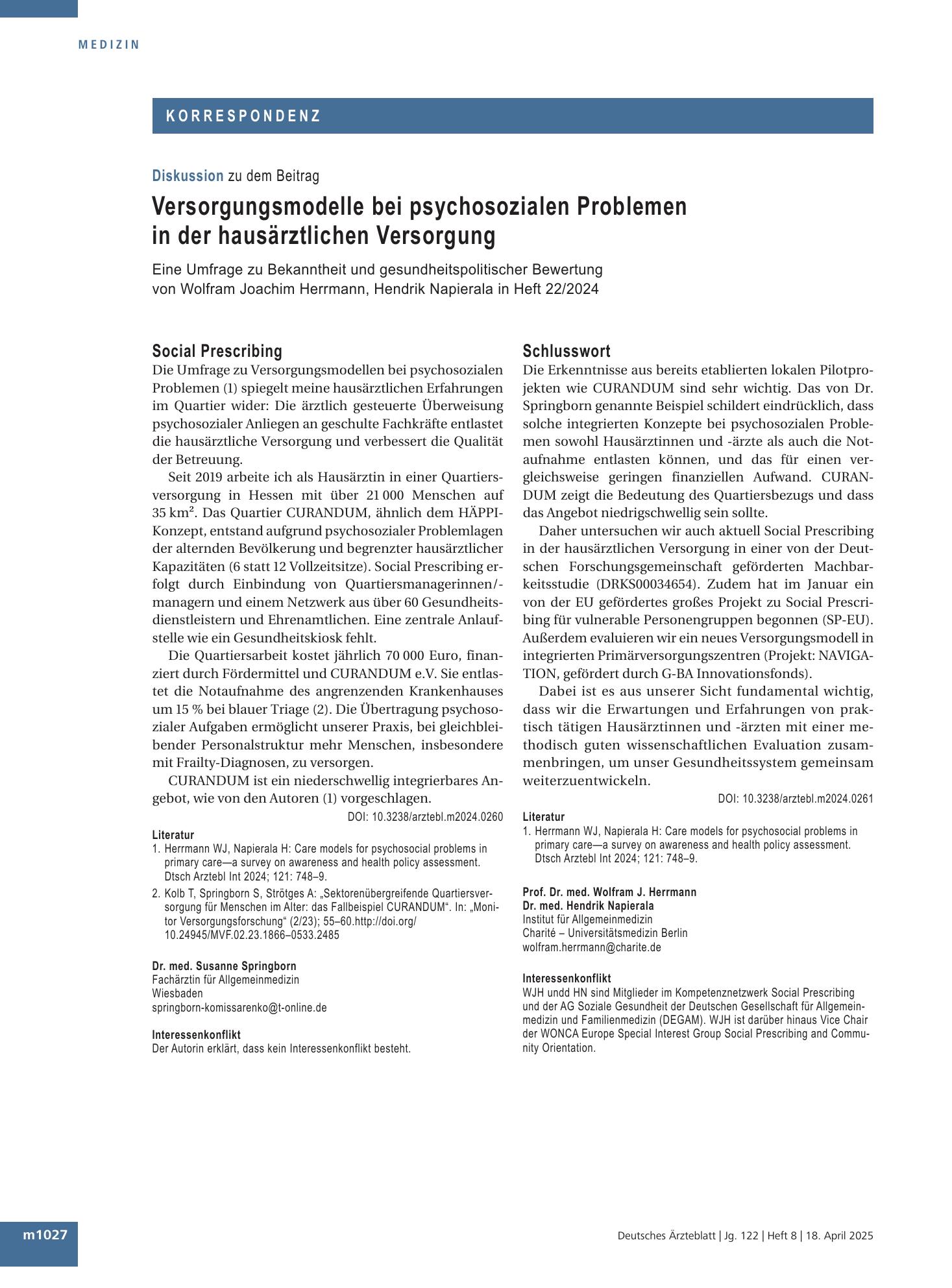 Vorschauseite 1: Schlusswort – Deutsches Ärzteblatt