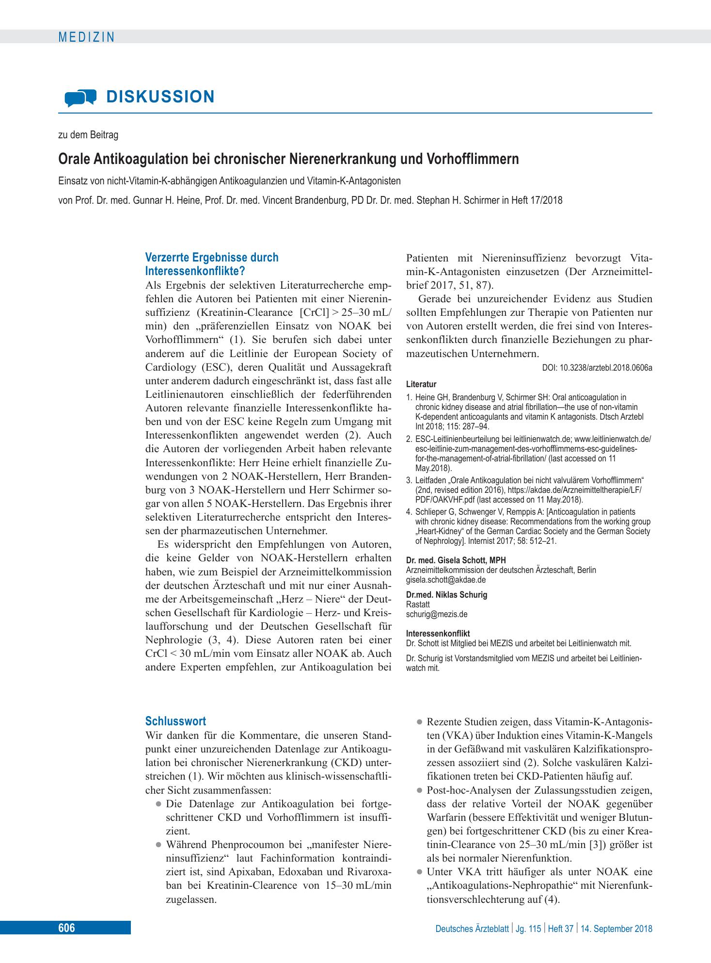 Vorschauseite 1: Schlusswort – Deutsches Ärzteblatt