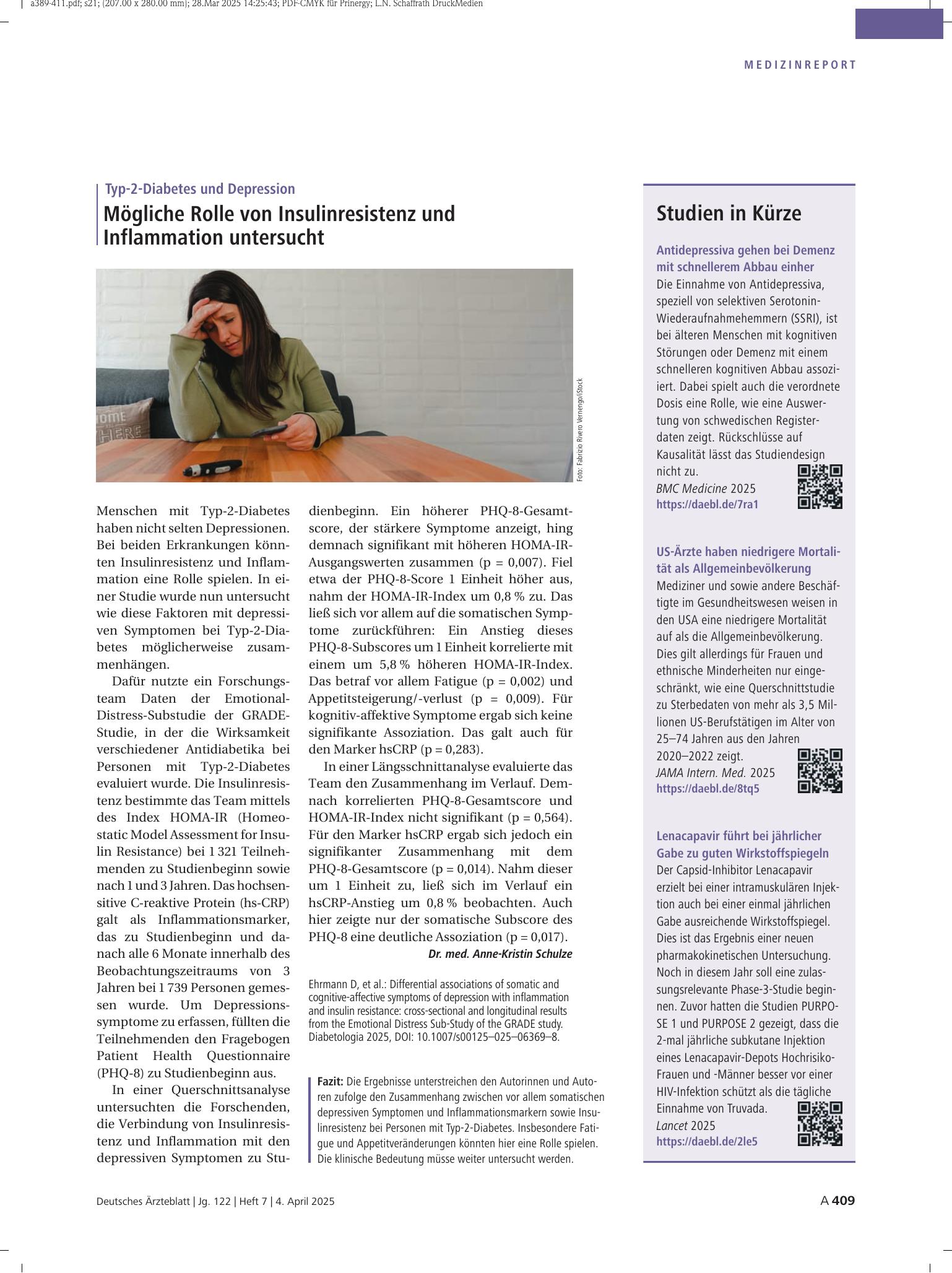 Vorschauseite 1: Studien in Kürze – Deutsches Ärzteblatt