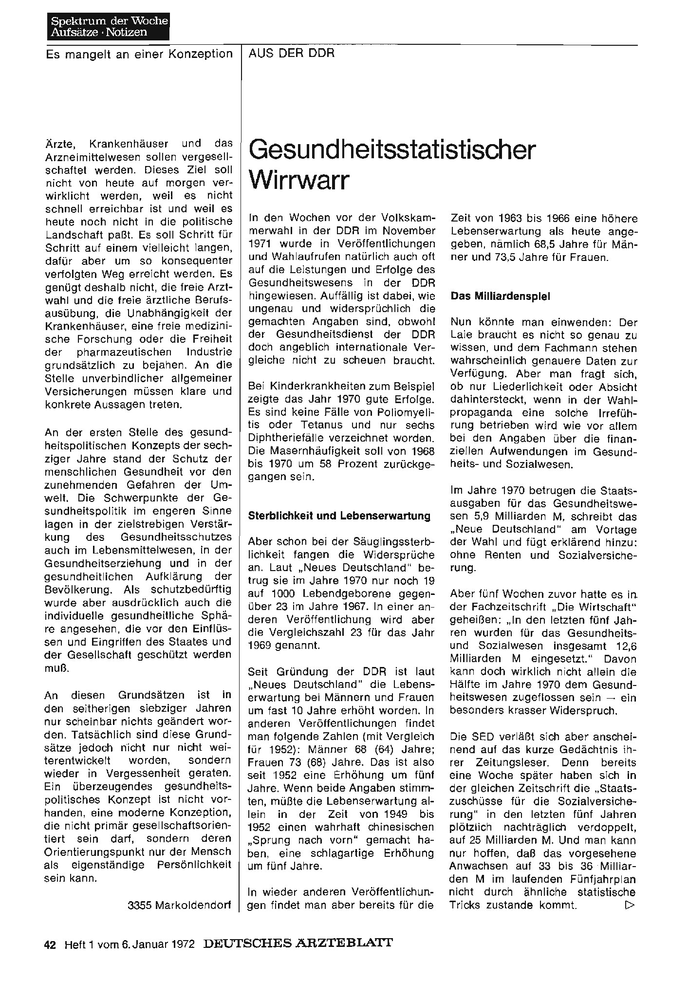 Vorschauseite 1: Gesundheitsstatistischer Wirrwarr