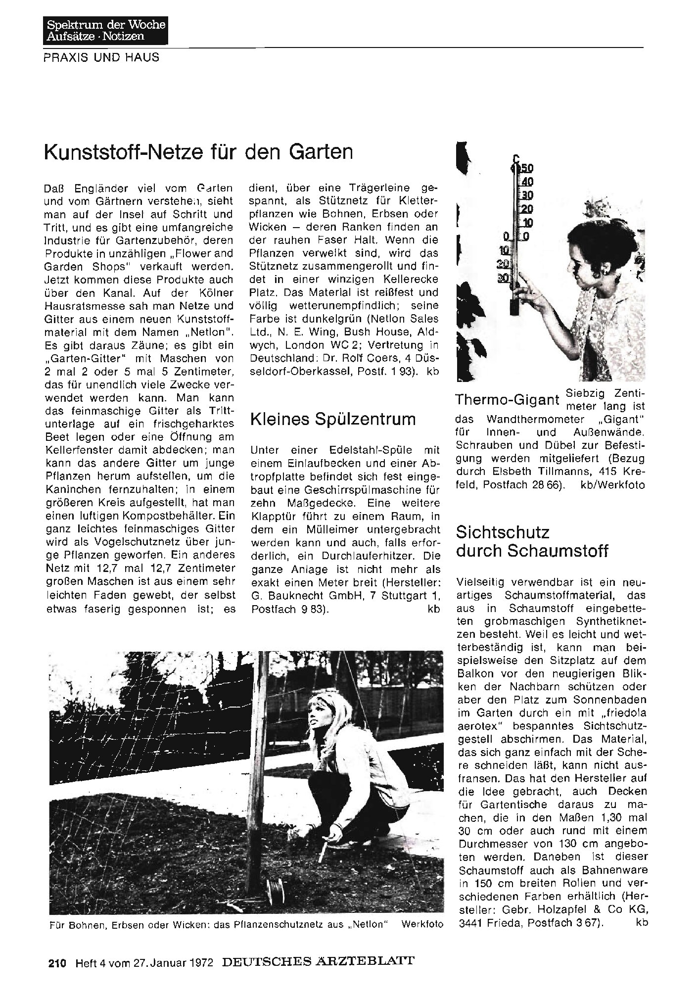 Vorschauseite 1: Kunststoff-Netze für den Garten