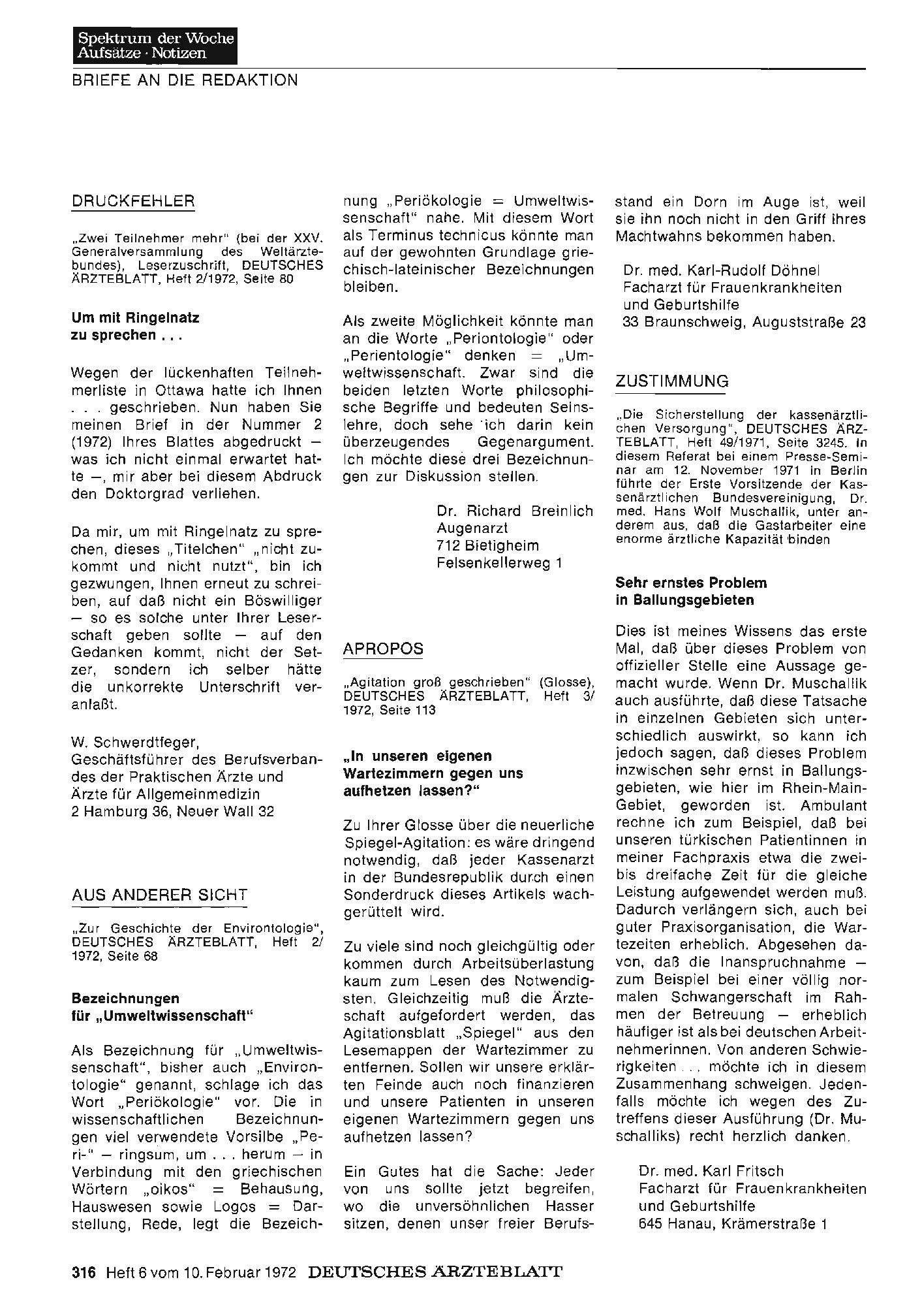 Vorschauseite 1: AUS ANDERER SICHT : Bezeichnungen für „Umweltwissenschaft"