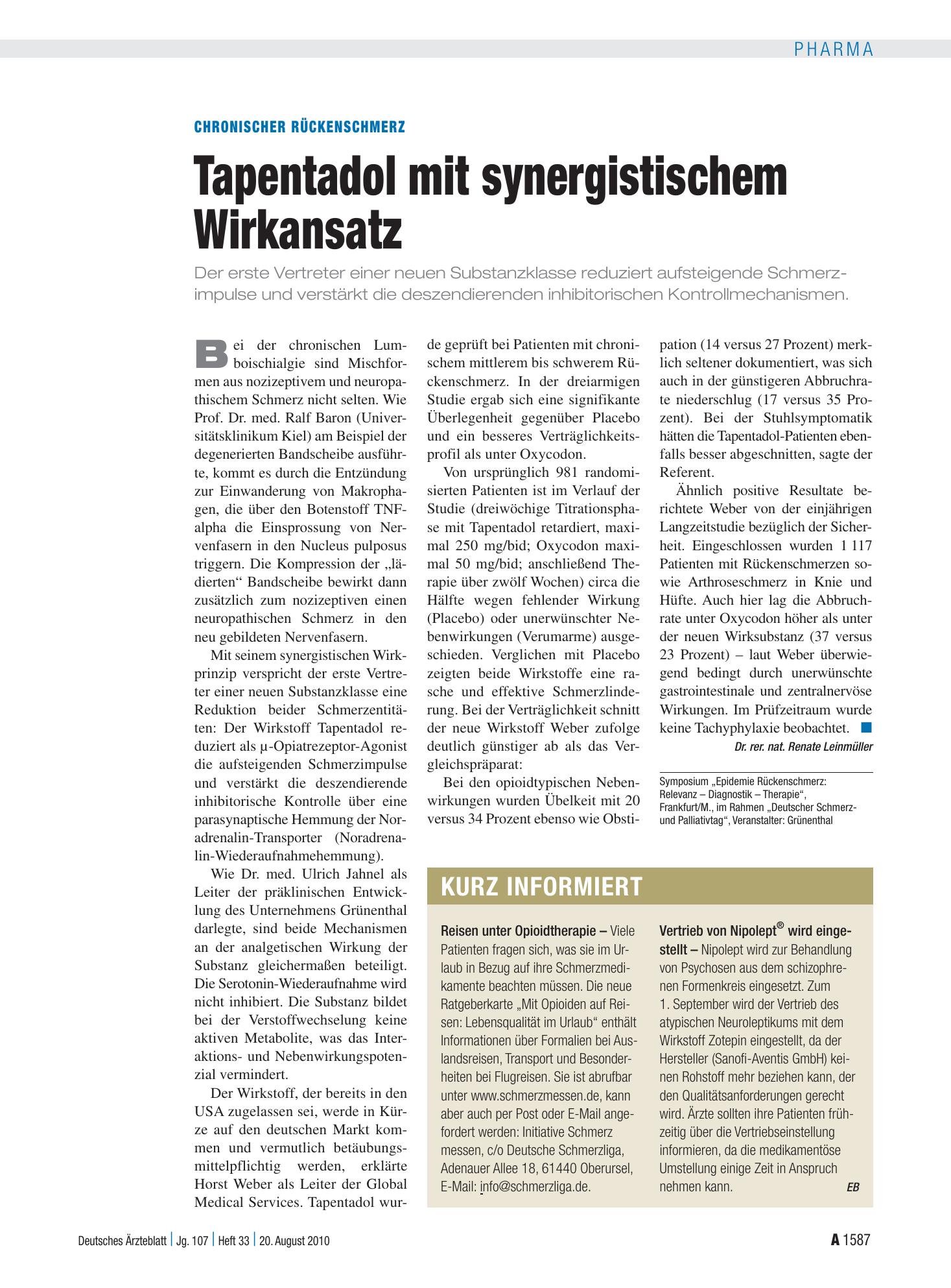 Vorschauseite 1: Kurz informiert – Deutsches Ärzteblatt