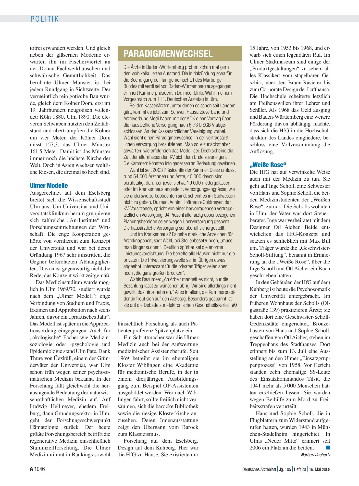Vorschauseite 1: Paradigmenwechsel – Deutsches Ärzteblatt
