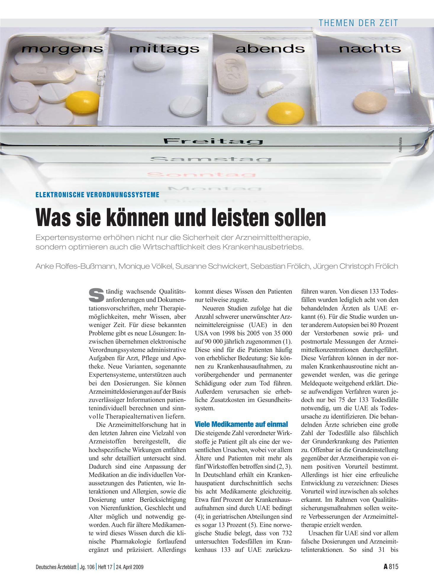 Vorschauseite 1: Elektronische Verordnungssysteme: Was sie können und leisten sollen – Deutsches Ärzteblatt