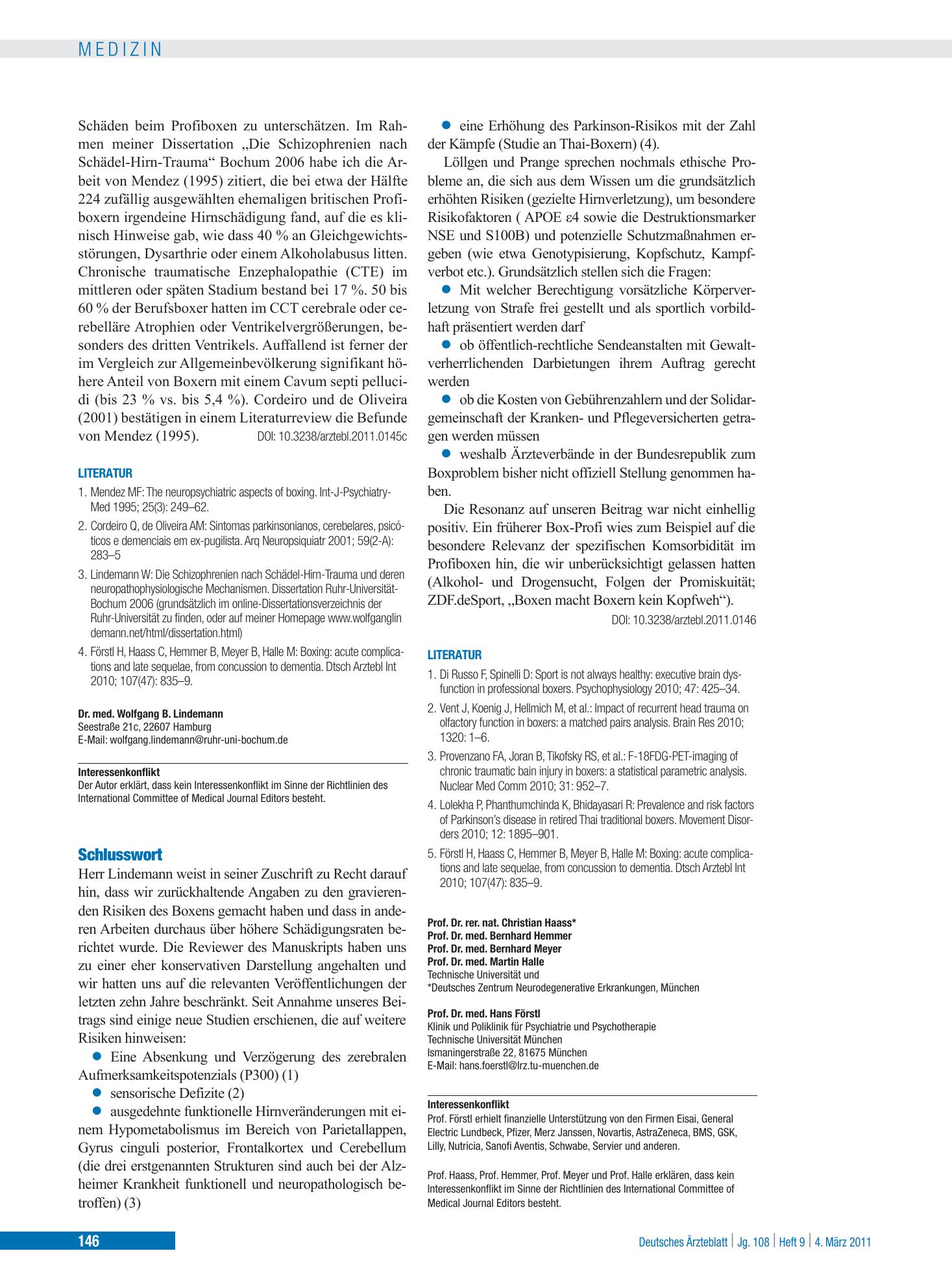 Vorschauseite 1: Schlusswort – Deutsches Ärzteblatt