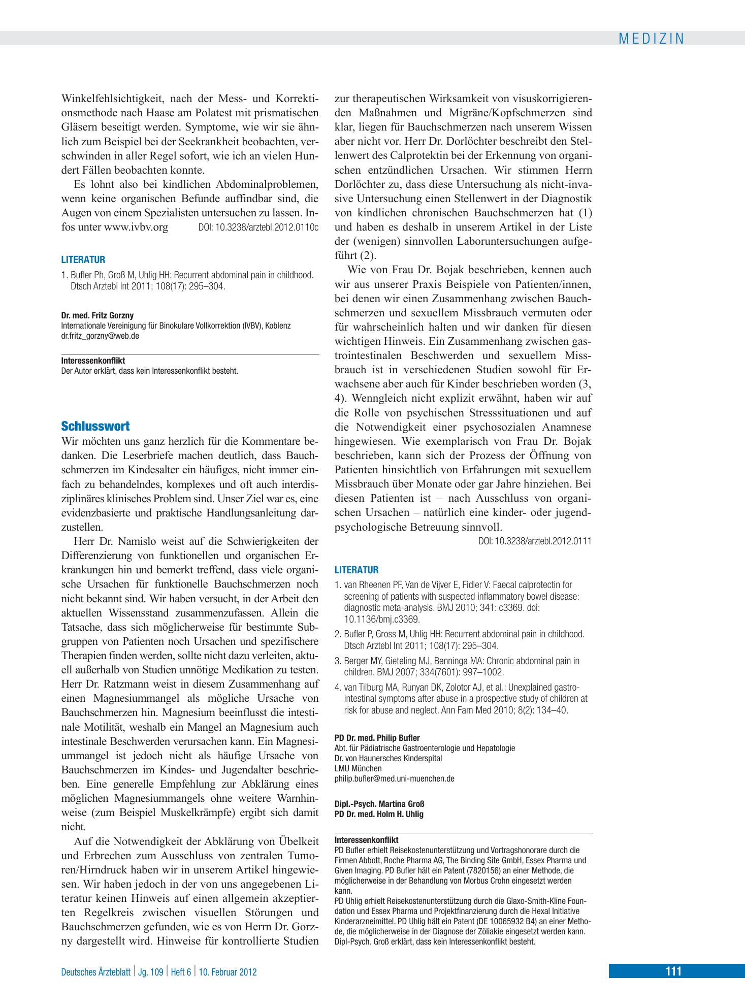 Vorschauseite 1: Schlusswort – Deutsches Ärzteblatt