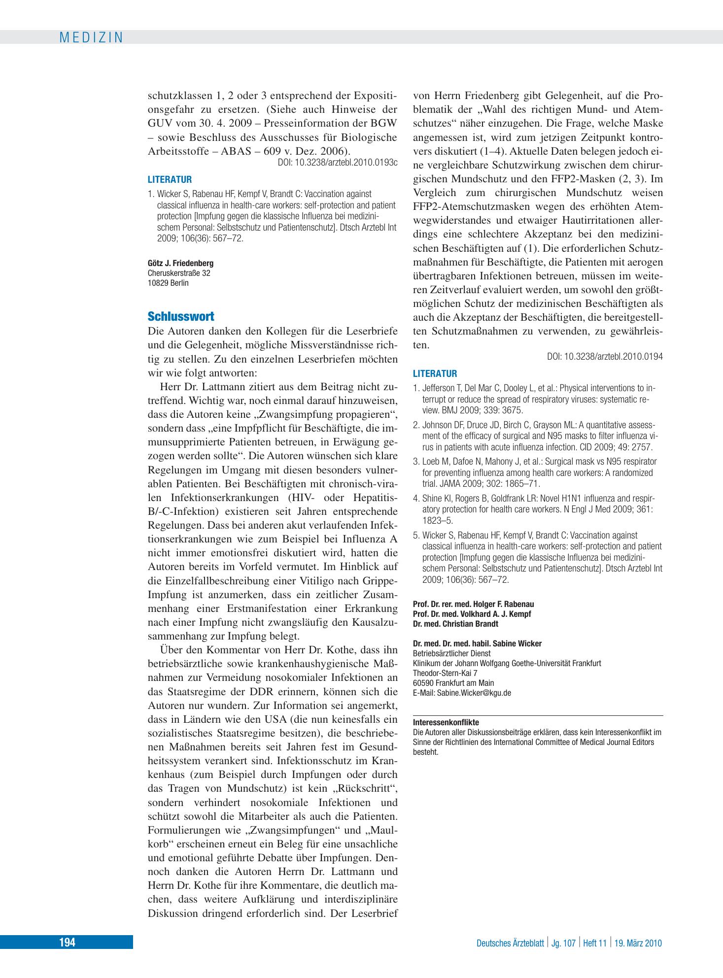 Vorschauseite 1: Schlusswort – Deutsches Ärzteblatt