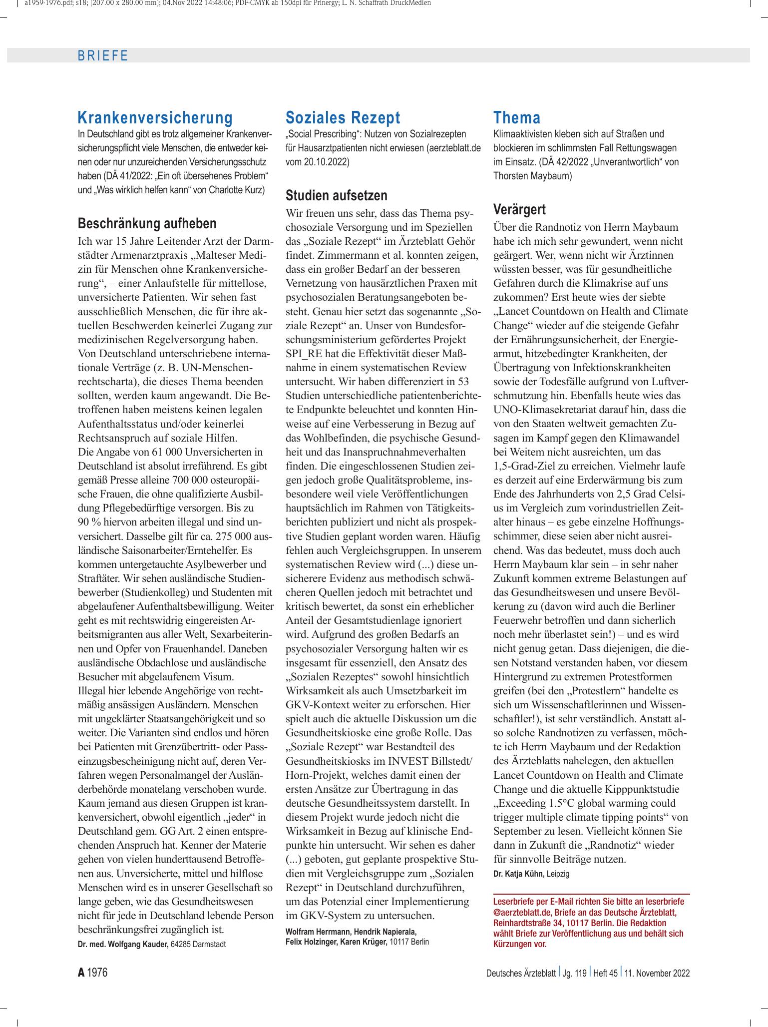 Vorschauseite 1: Thema: Verärgert – Deutsches Ärzteblatt
