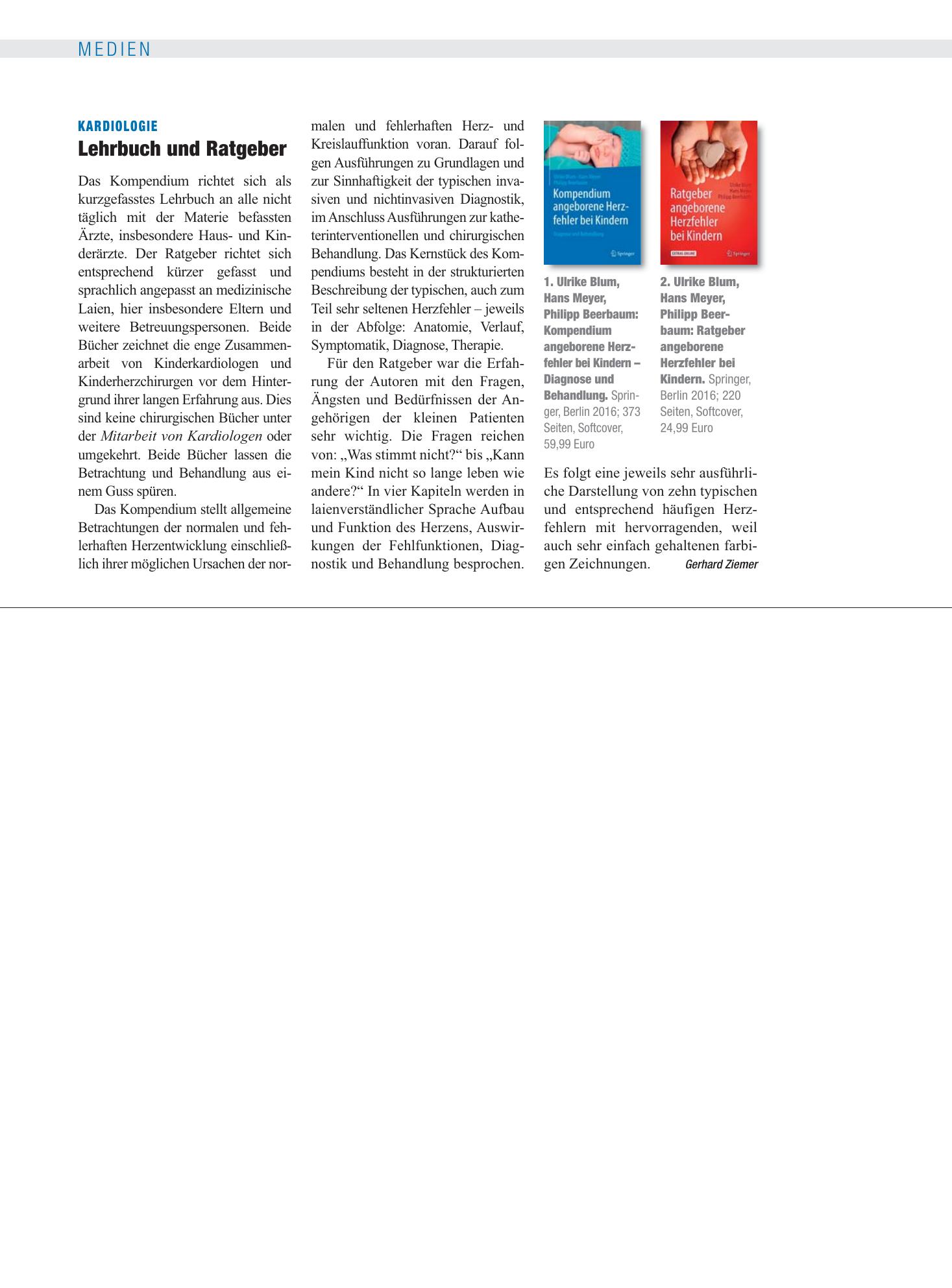 Vorschauseite 1: Kardiologie: Lehrbuch und Ratgeber – Deutsches Ärzteblatt