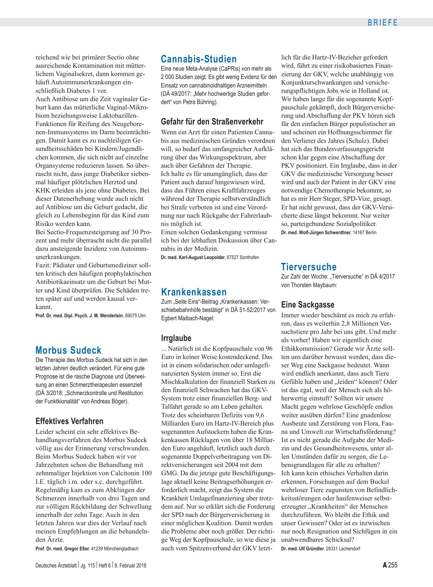 Vorschauseite 1: Tierversuche: Eine Sackgasse – Deutsches Ärzteblatt