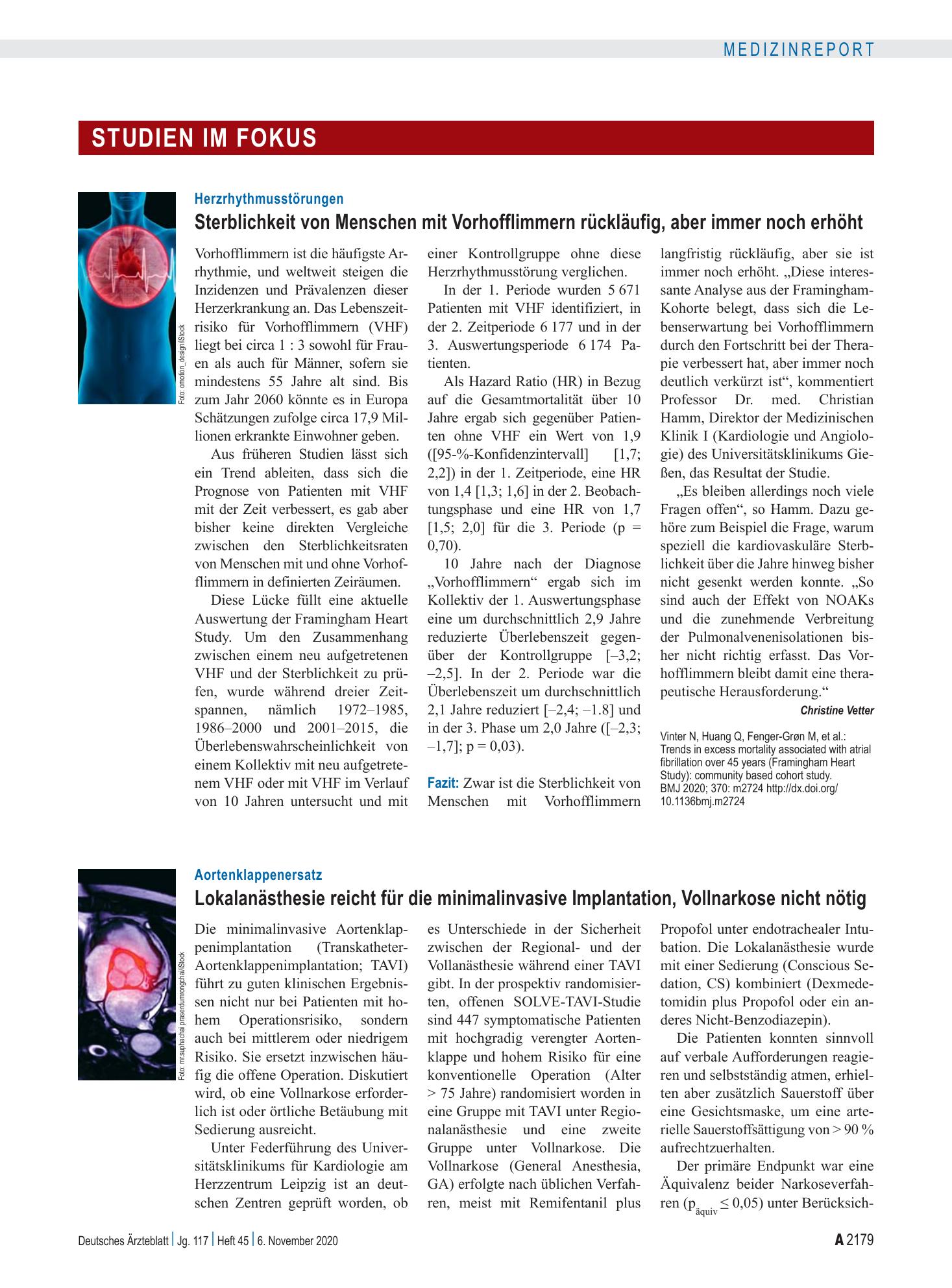 Vorschauseite 1: Herzrhythmusstörungen: Sterblichkeit von Menschen mit Vorhofflimmern rückläufig, aber immer noch erhöht – Deutsches Ärzteblatt