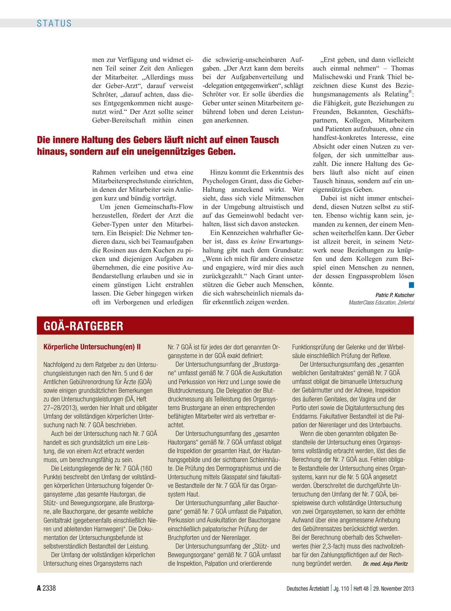 Vorschauseite 1: Körperliche Untersuchung(en) II – Deutsches Ärzteblatt