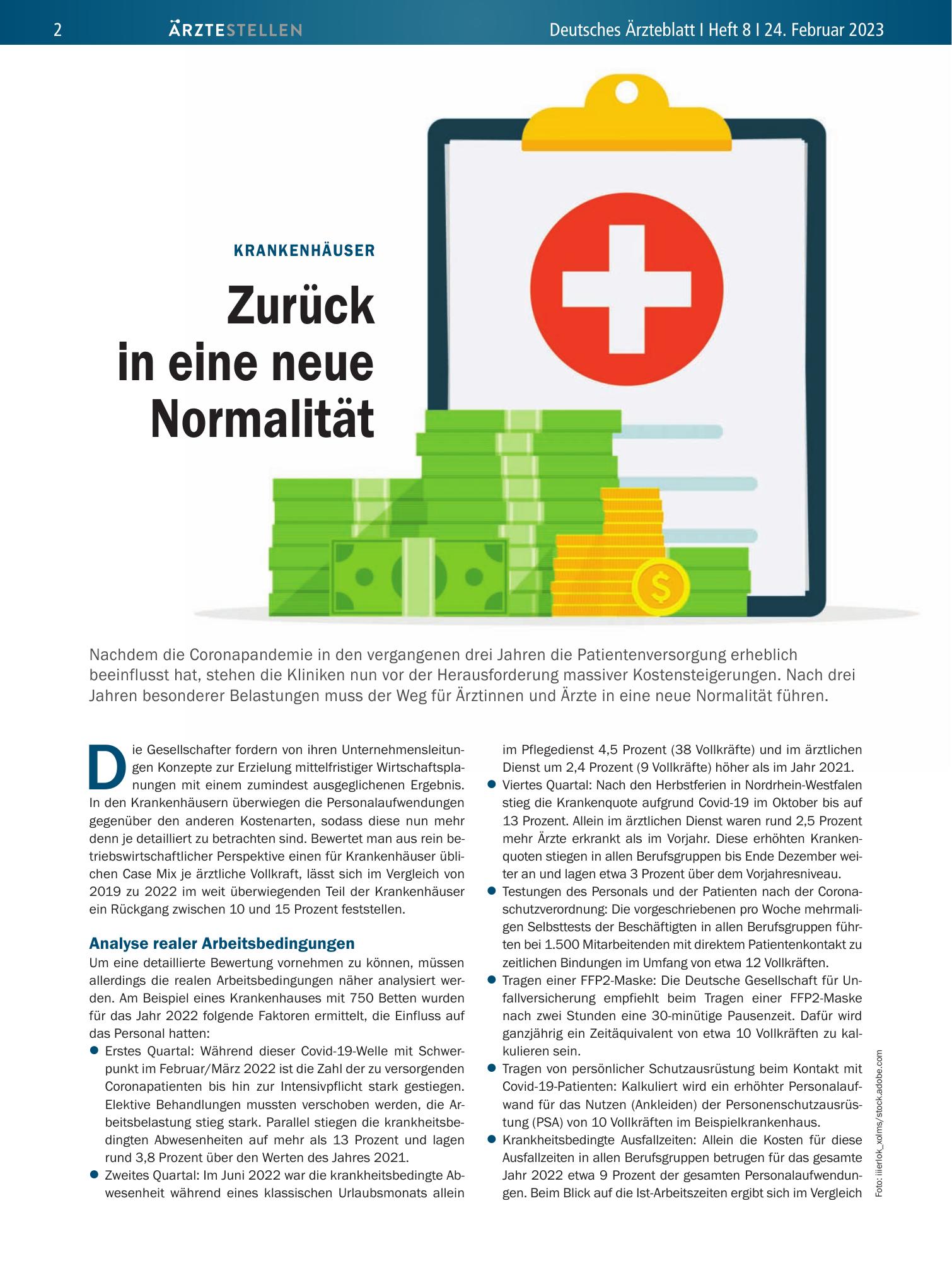 Vorschauseite 1: Krankenhäuser: Zurück in eine neue Normalität – Deutsches Ärzteblatt