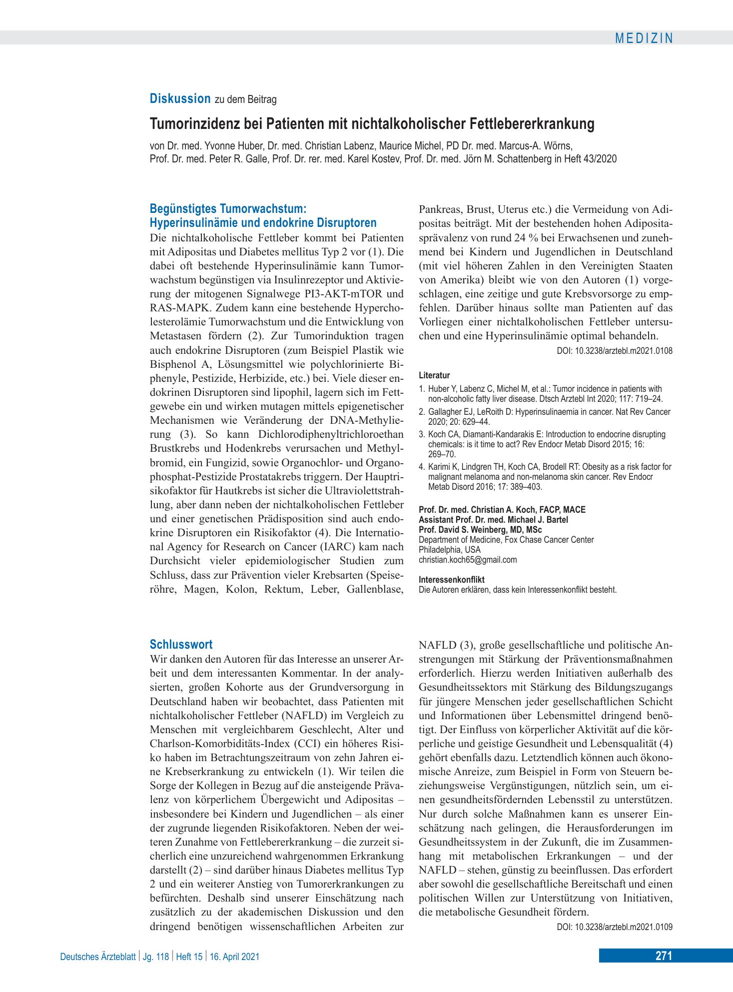Vorschauseite 1: Schlusswort – Deutsches Ärzteblatt