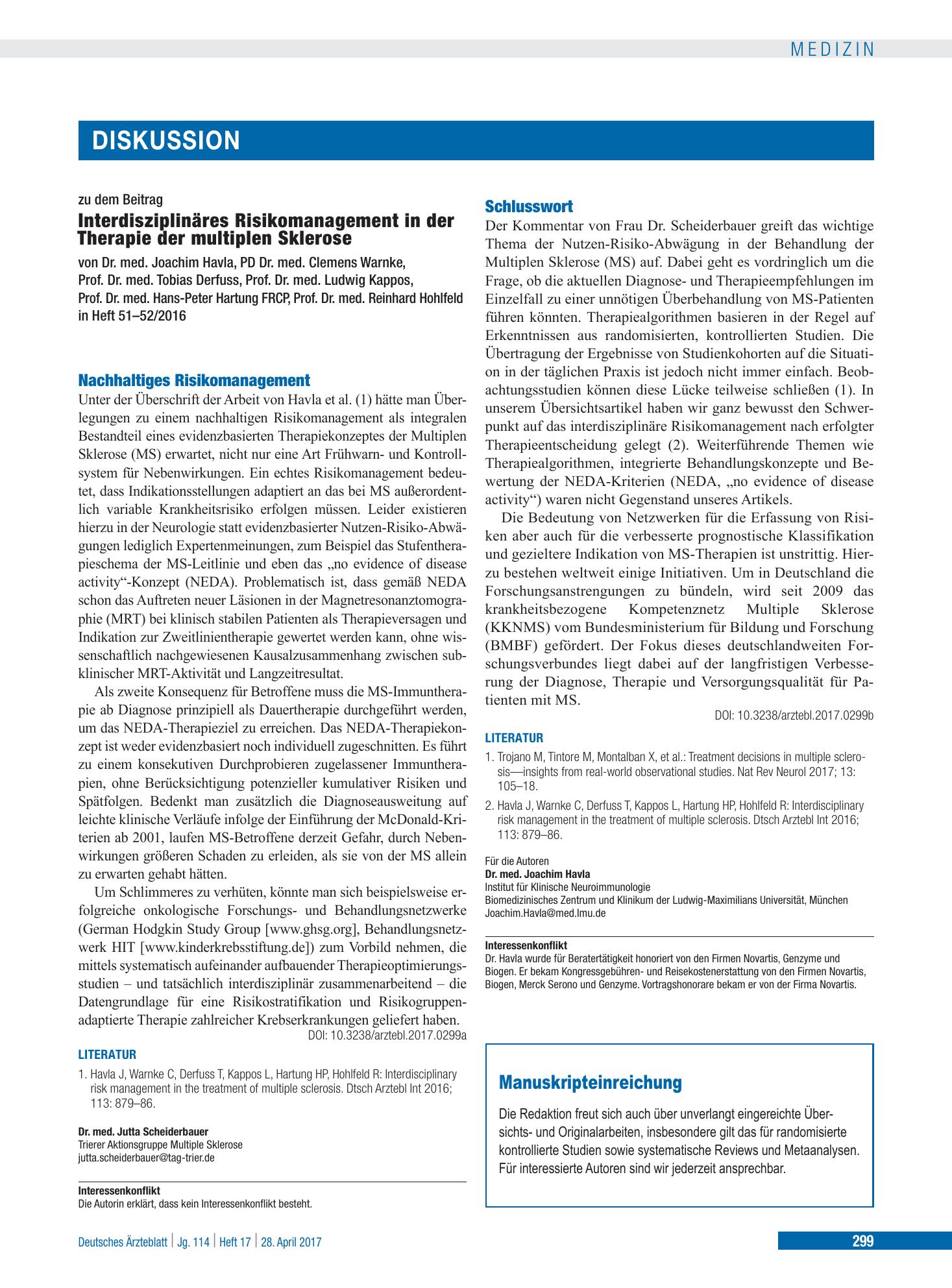 Vorschauseite 1: Schlusswort – Deutsches Ärzteblatt