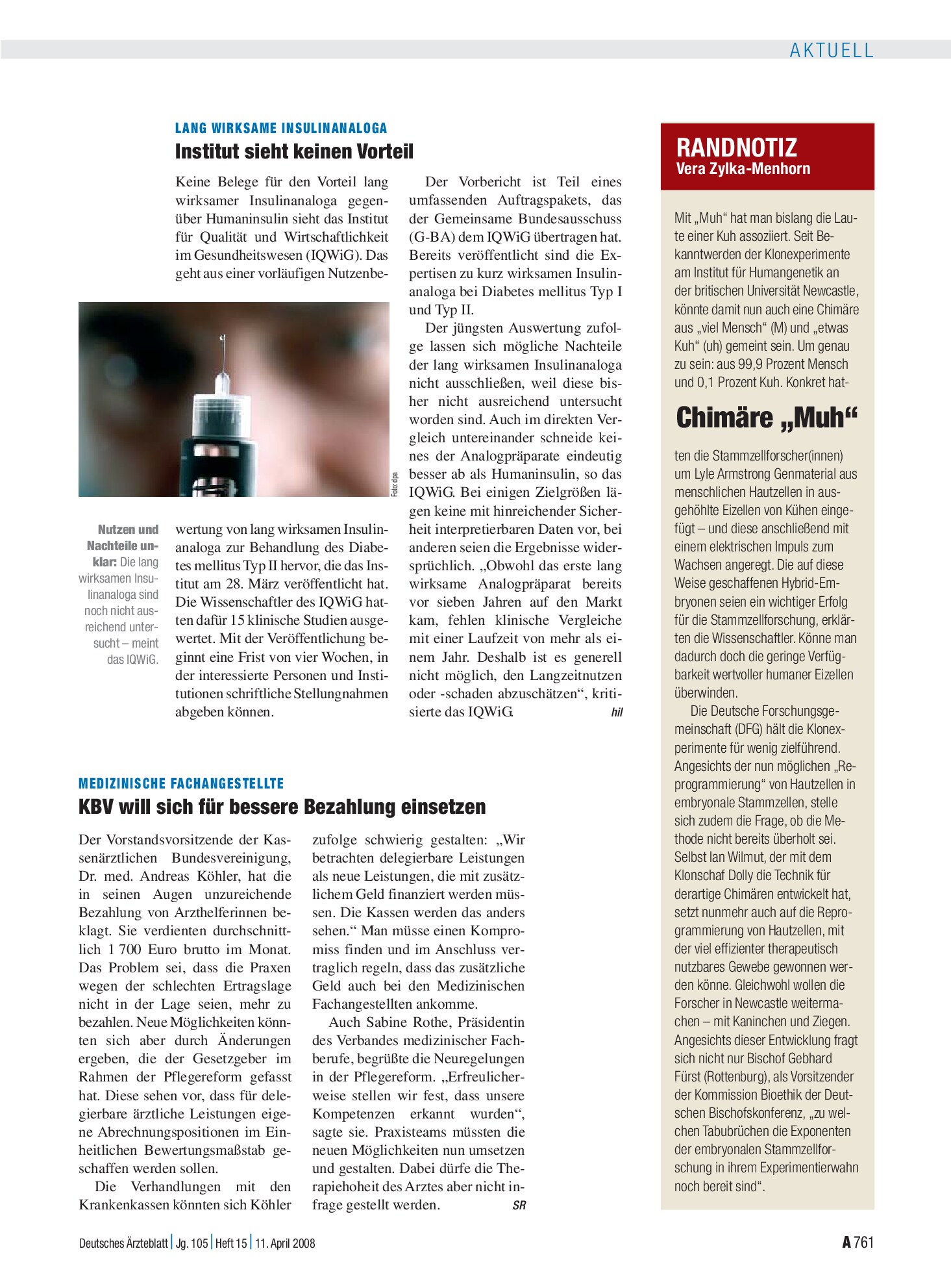 Vorschauseite 1: Randnotiz: Chimäre „Muh“ – Deutsches Ärzteblatt