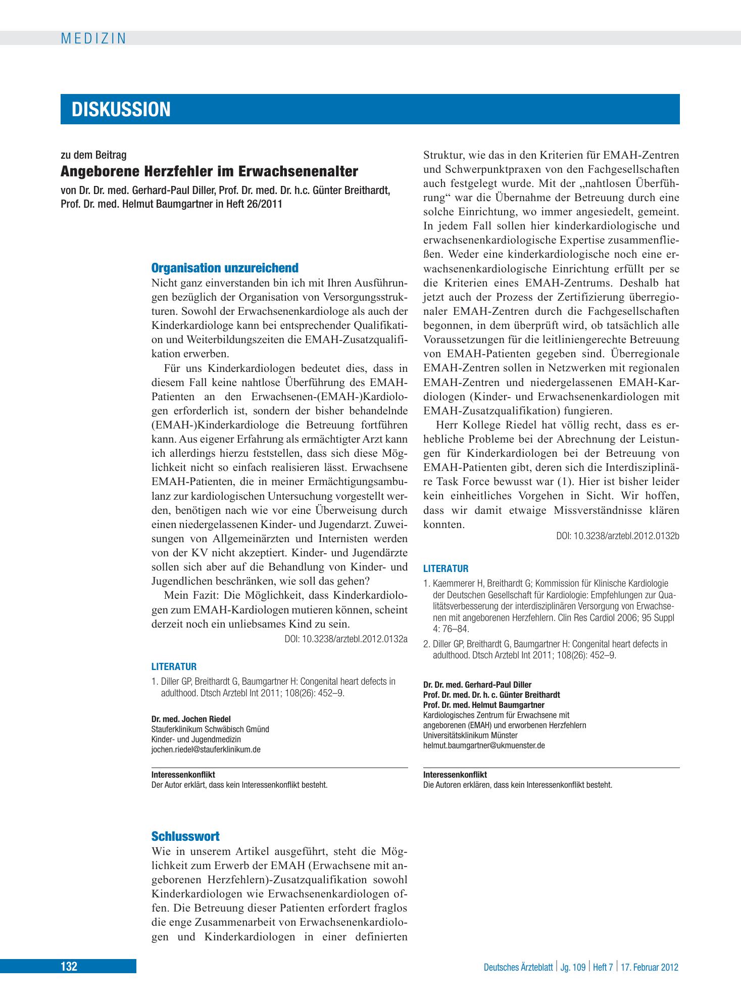 Vorschauseite 1: Schlusswort – Deutsches Ärzteblatt