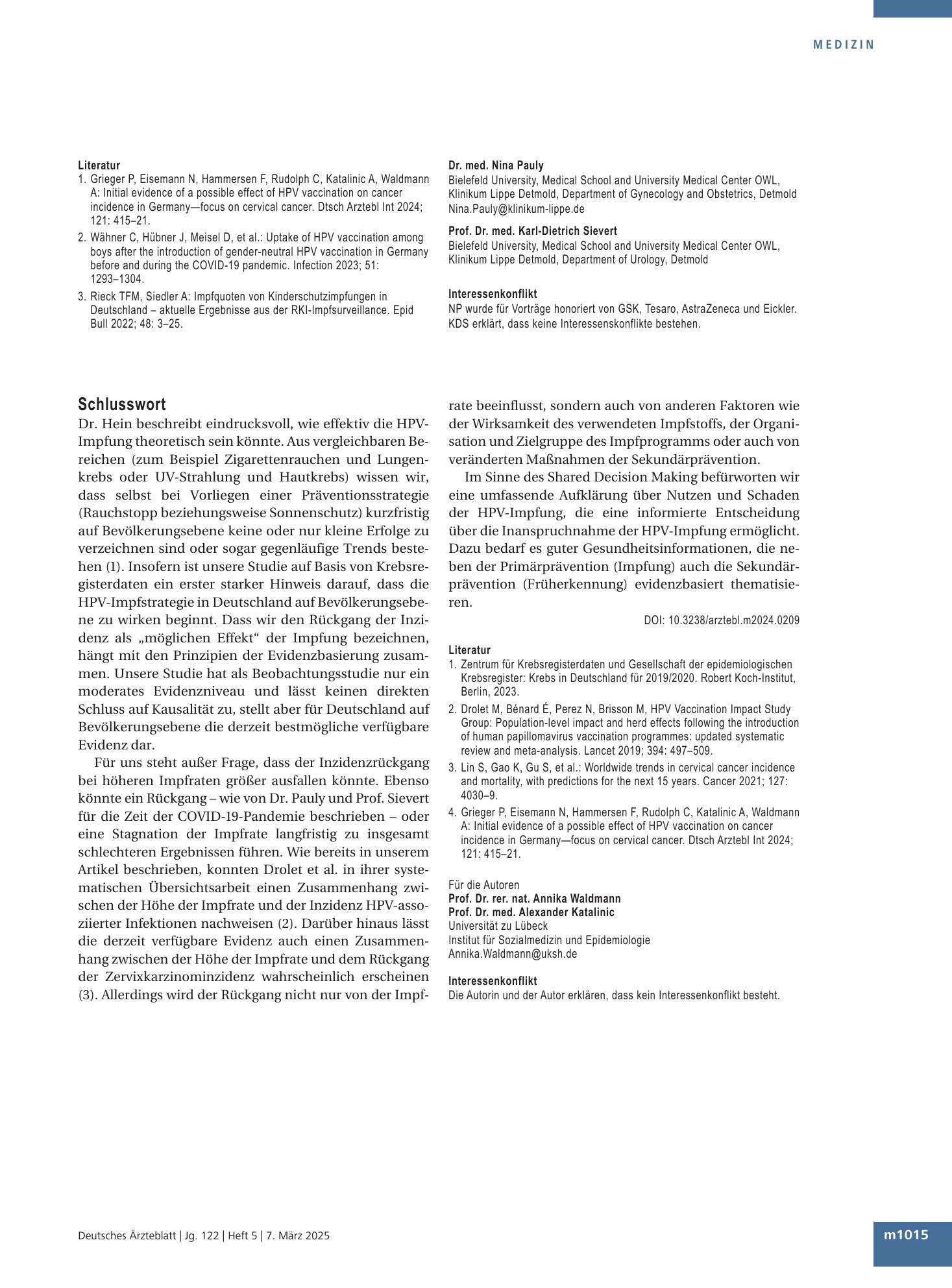 Vorschauseite 1: Schlusswort – Deutsches Ärzteblatt