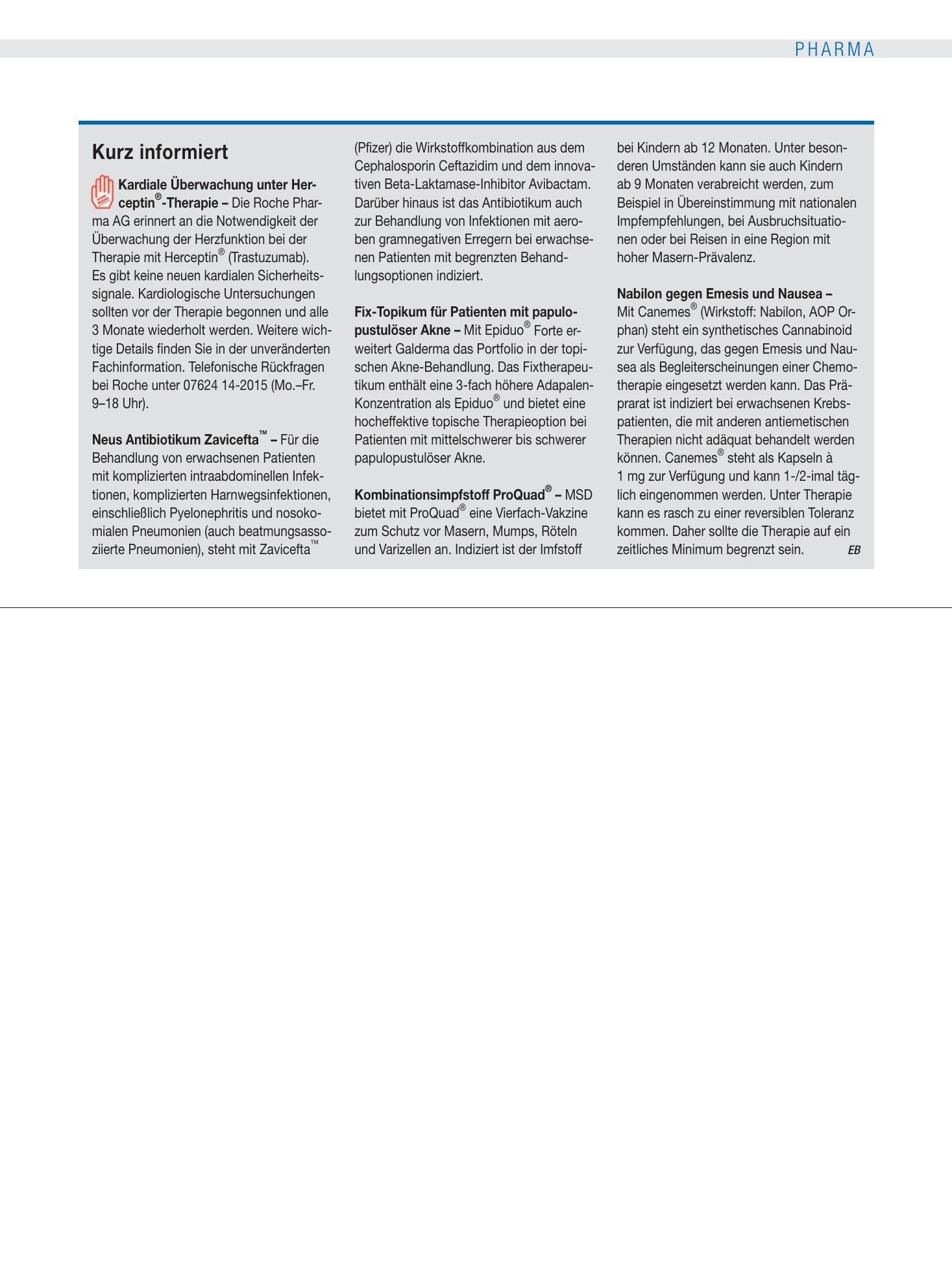 Vorschauseite 1: Kurz informiert – Deutsches Ärzteblatt