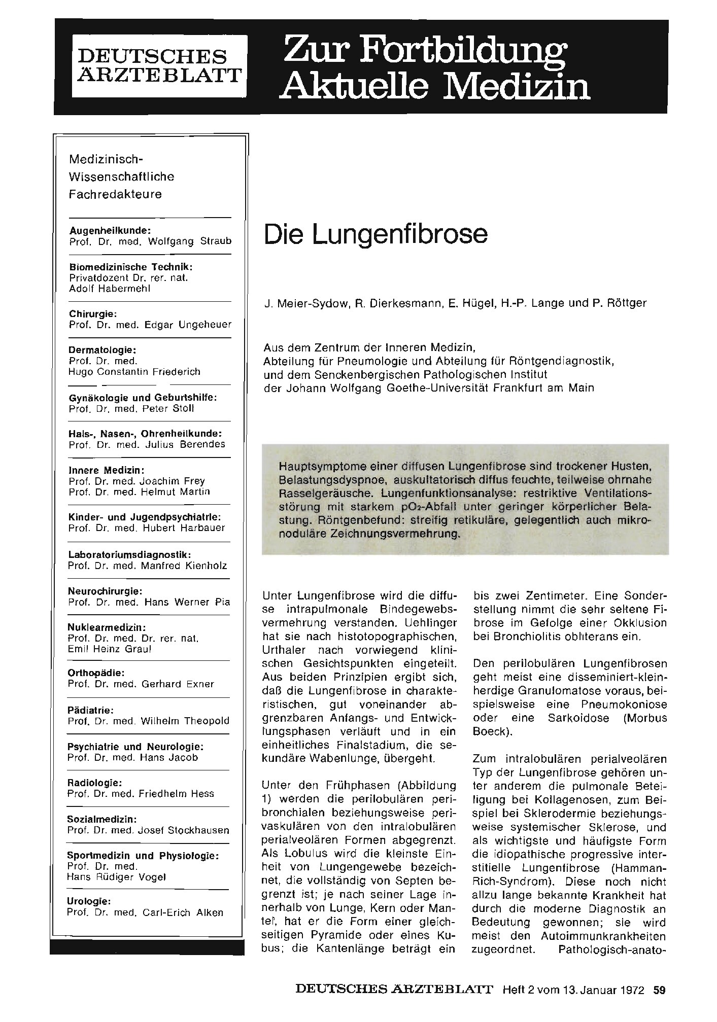 Vorschauseite 1: Die Lungenfibrose