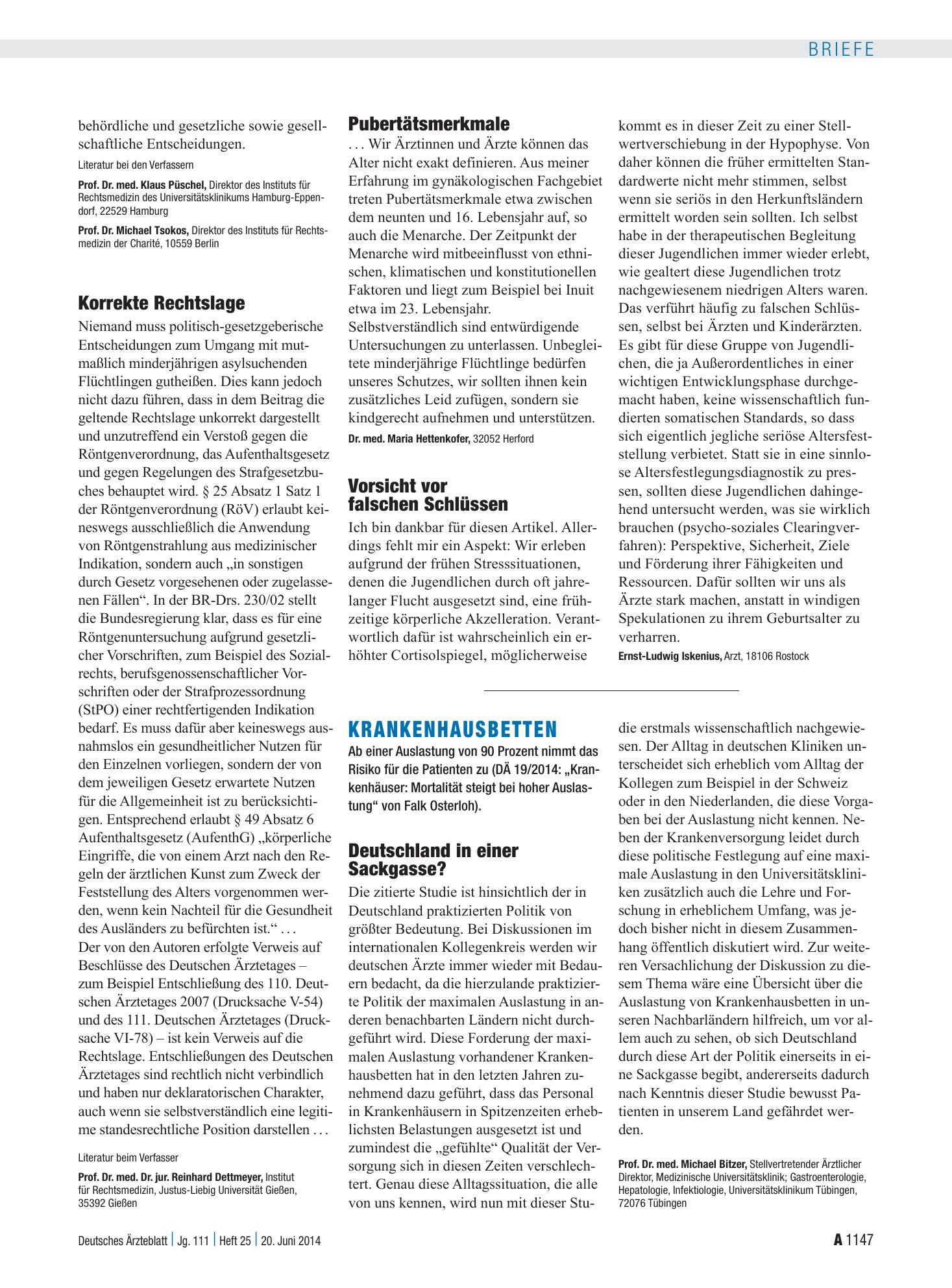 Vorschauseite 1: Altersdiagnostik: Pubertätsmerkmale – Deutsches Ärzteblatt