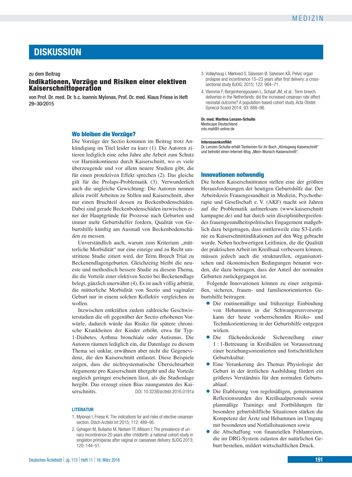 Vorschauseite 1: Innovationen notwendig – Deutsches Ärzteblatt