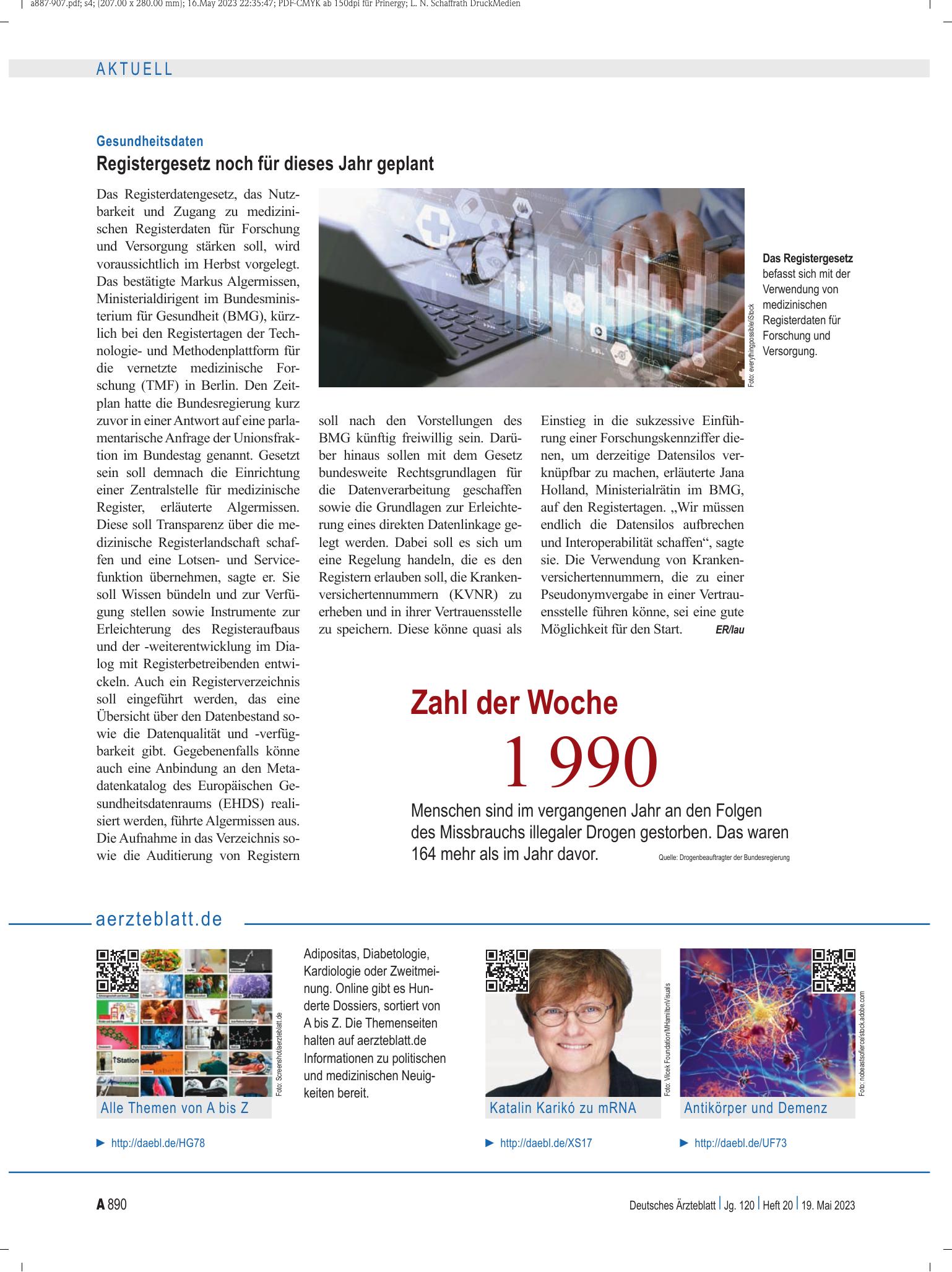Vorschauseite 1: aerzteblatt.de – Deutsches Ärzteblatt