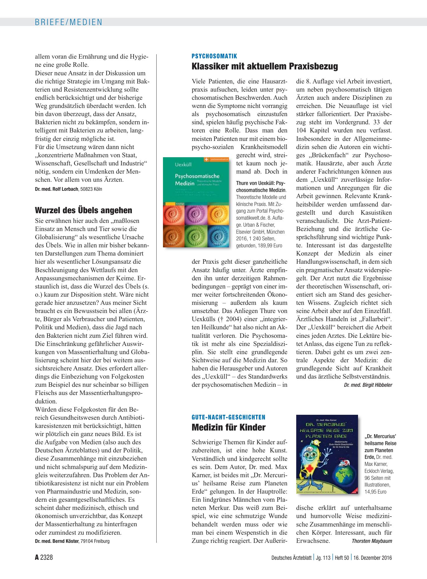 Vorschauseite 1: Antibiotika: Wurzel des Übels angehen – Deutsches Ärzteblatt