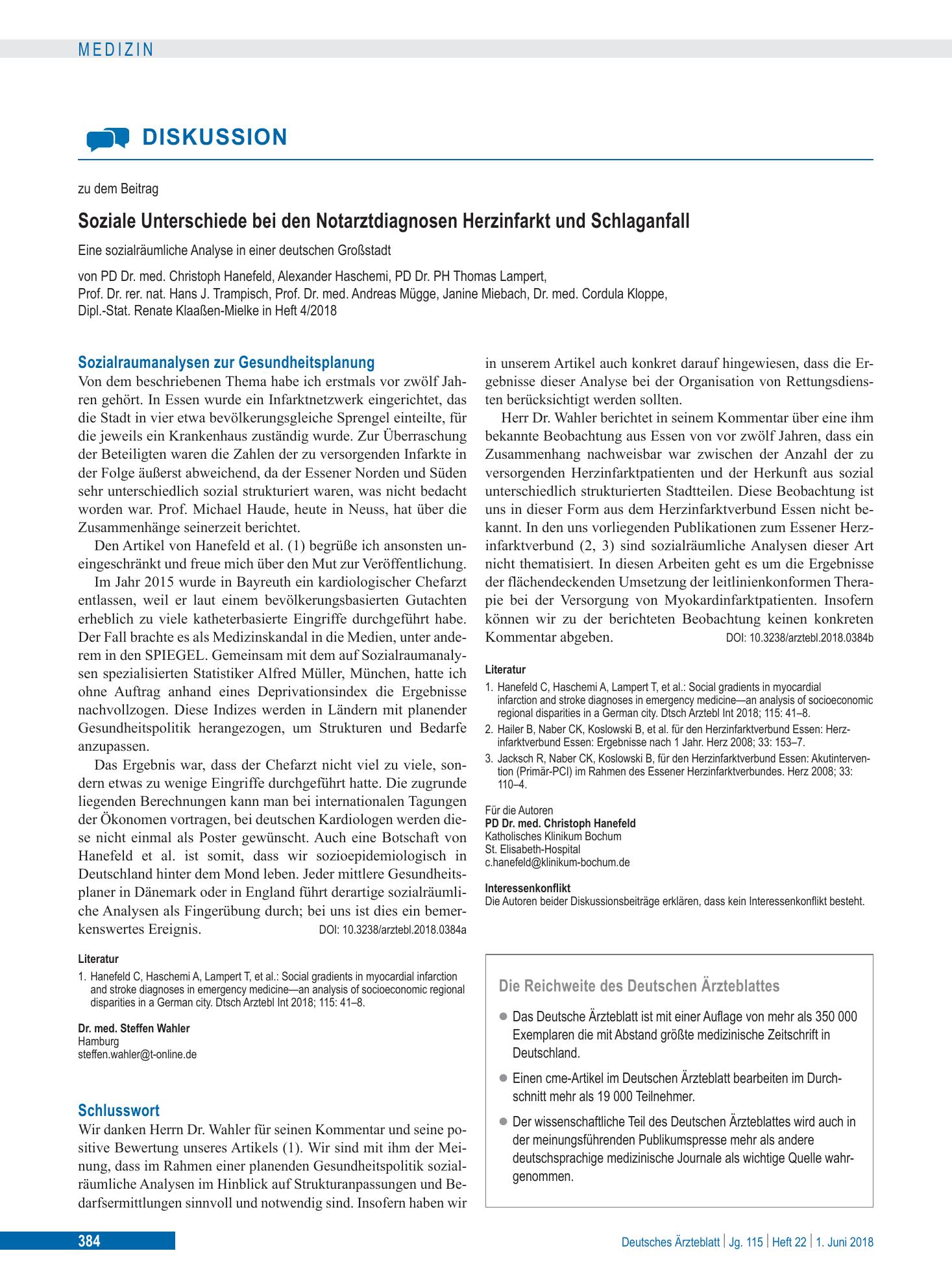 Vorschauseite 1: Schlusswort – Deutsches Ärzteblatt