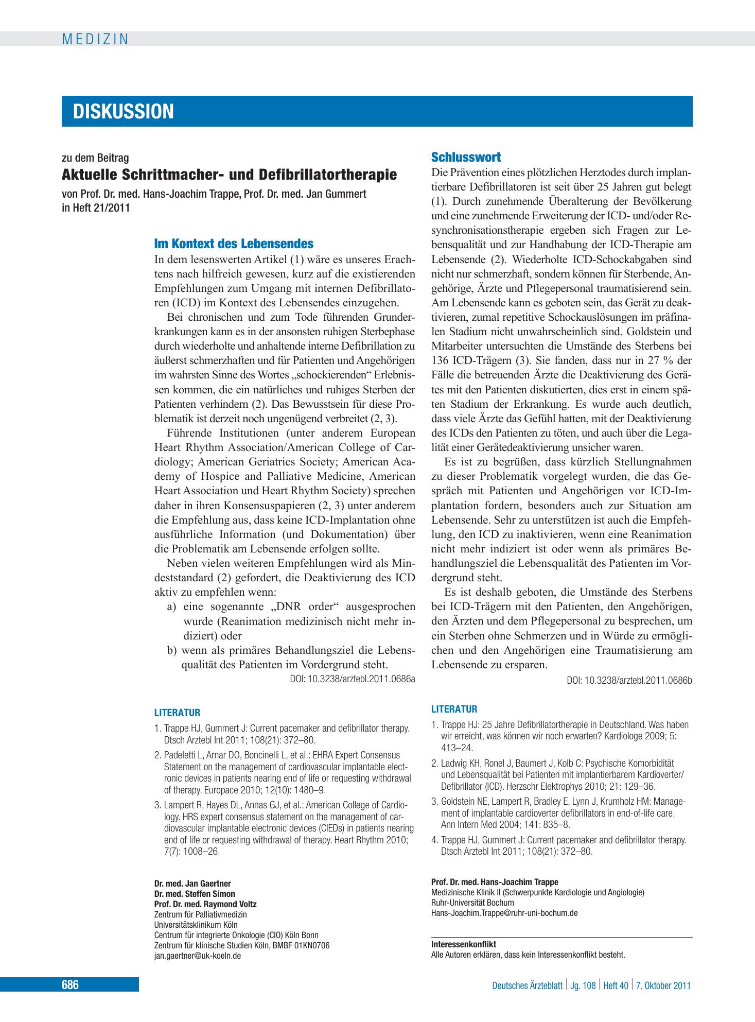 Vorschauseite 1: Schlusswort – Deutsches Ärzteblatt
